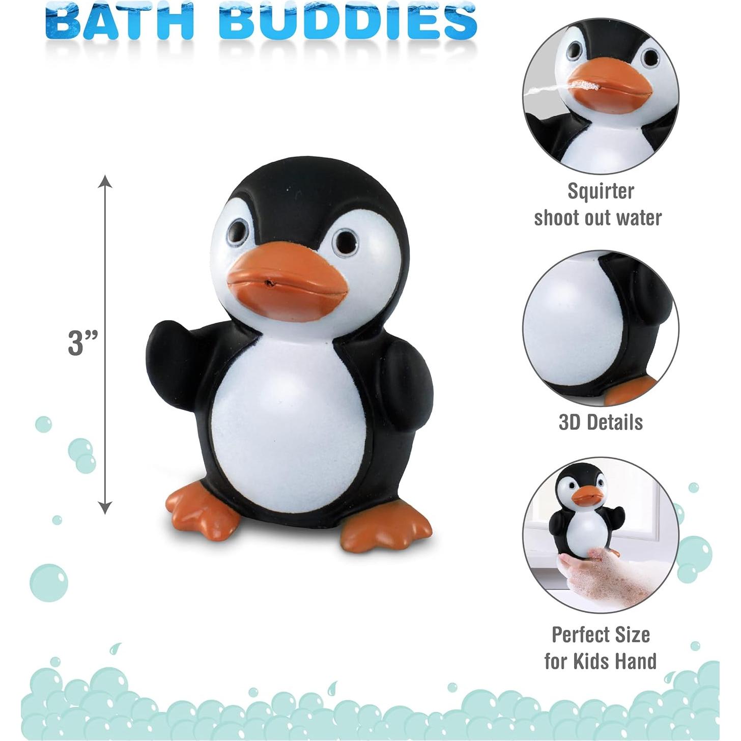 Juguete de Baño Squirter Pingüino Negro DolliBu - 7.62 cm