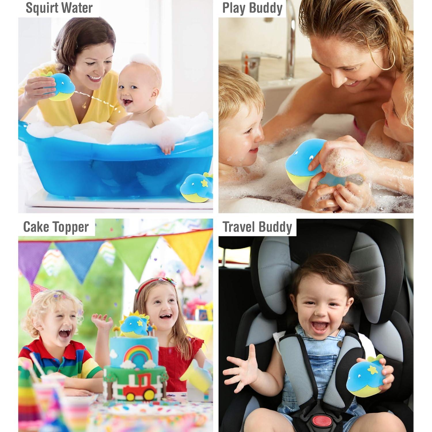 Juguete de Baño Ballena DolliBu - Flotante para Niños 6.99x7.11cm