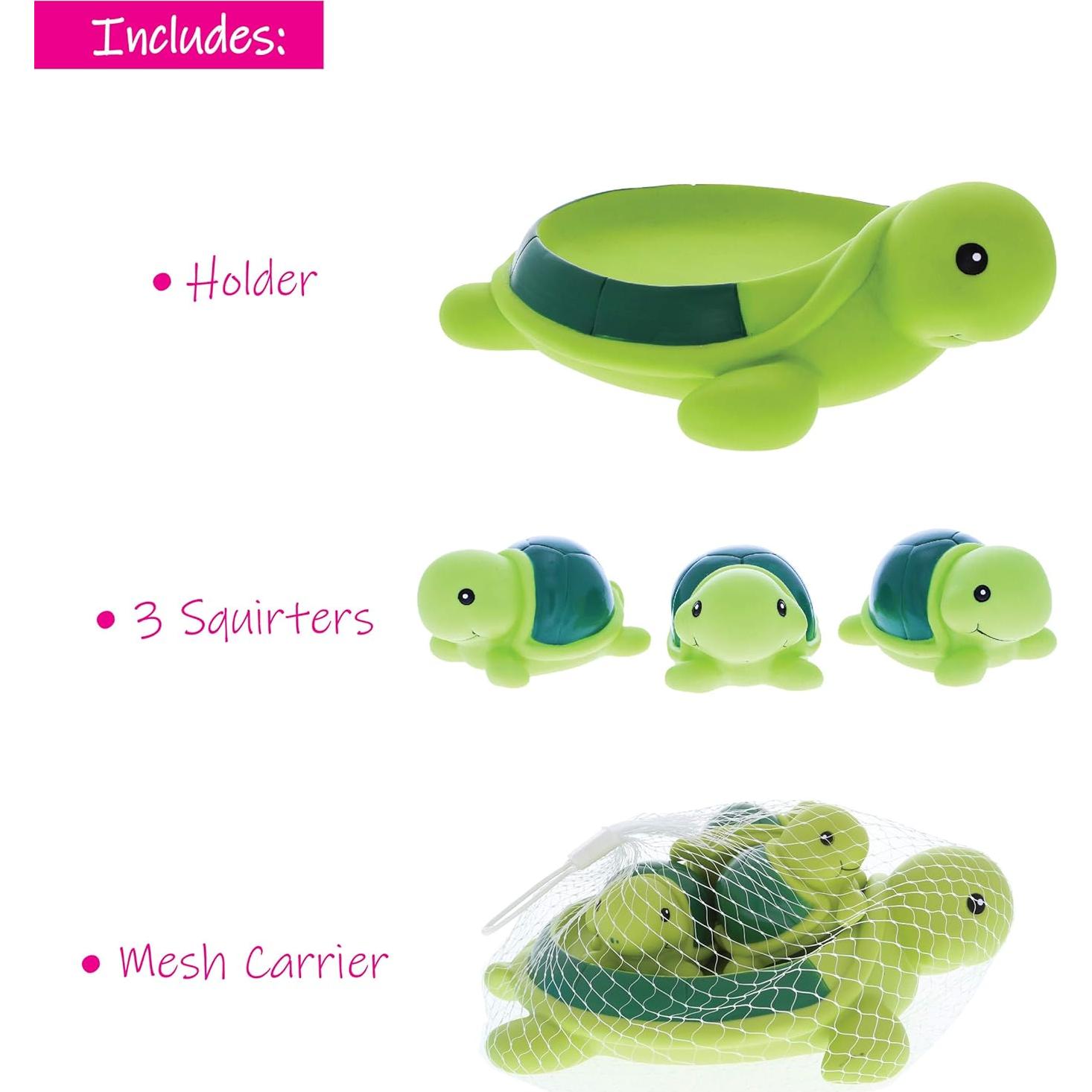 Juego de Juguetes de Baño Tortugas Marinas DolliBu - 4 Piezas