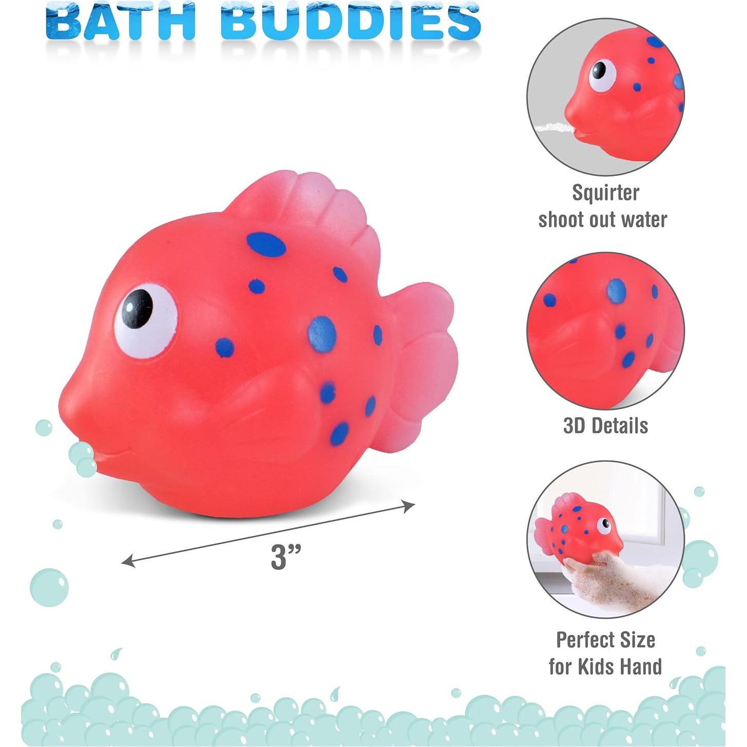 Juguete de Baño Pez Payaso Rosa DolliBu - Flotante 7.6cm