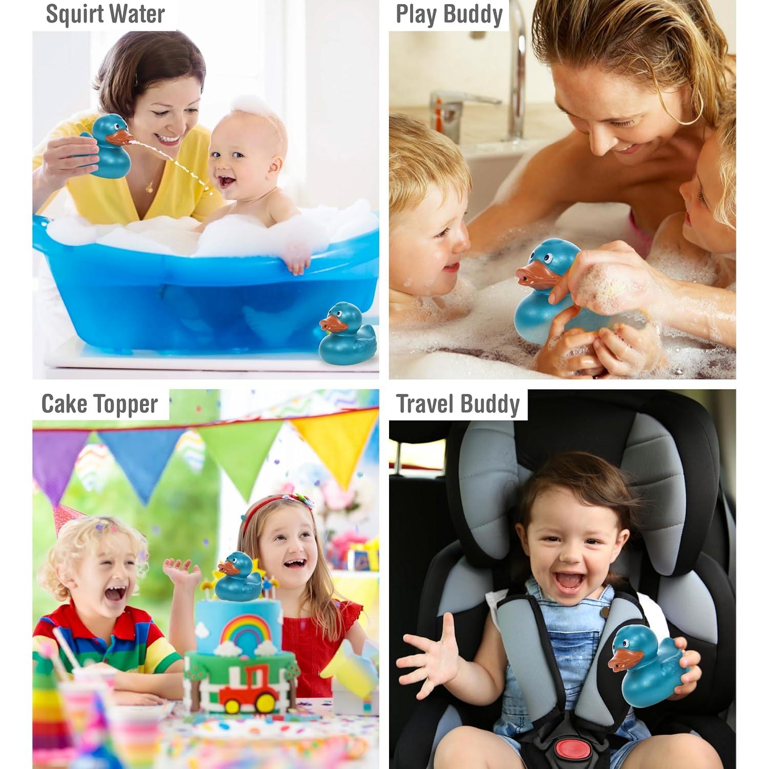 Juguete de Baño Pato Azul DolliBu - Flotante para Niños