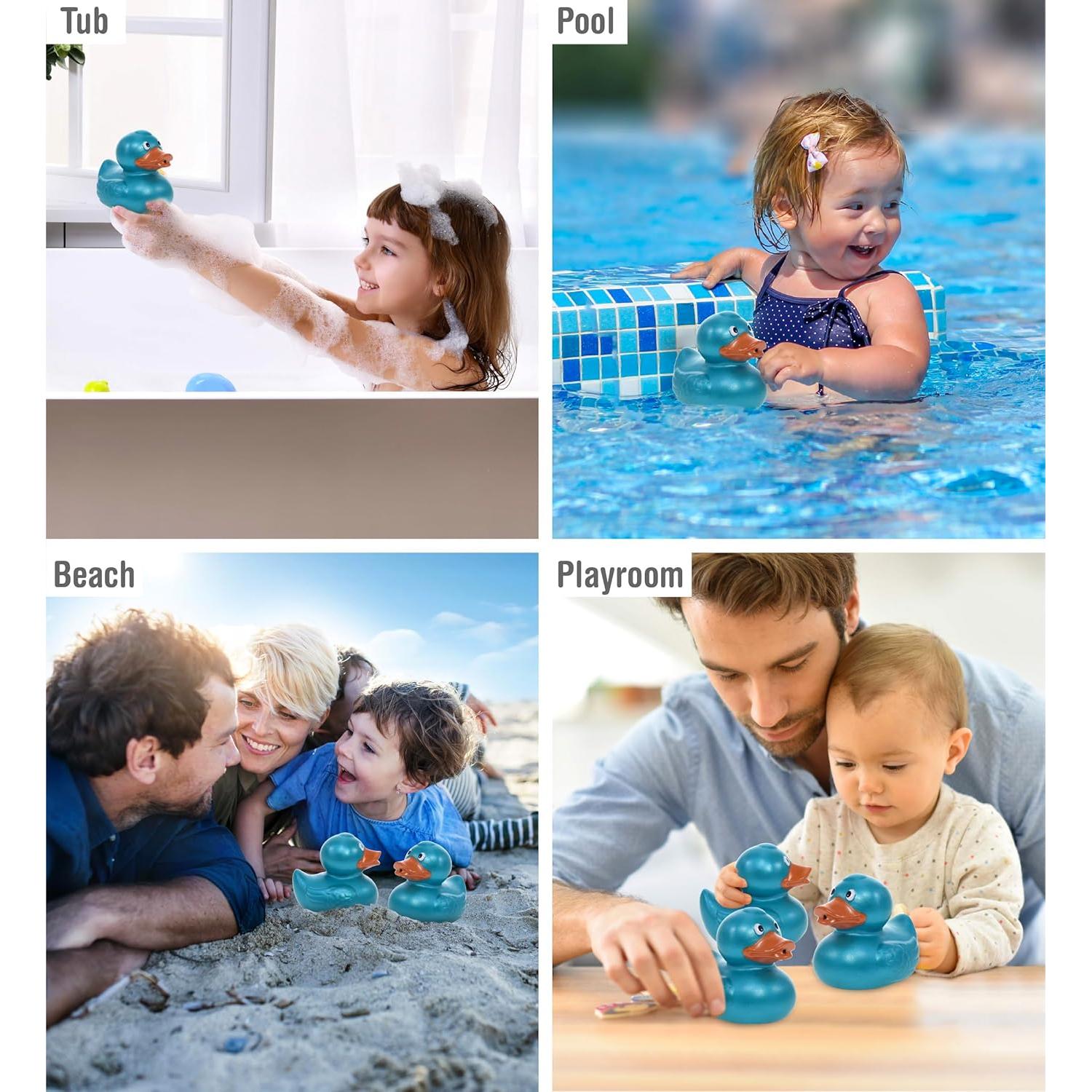 Juguete de Baño Pato Azul DolliBu - Flotante para Niños