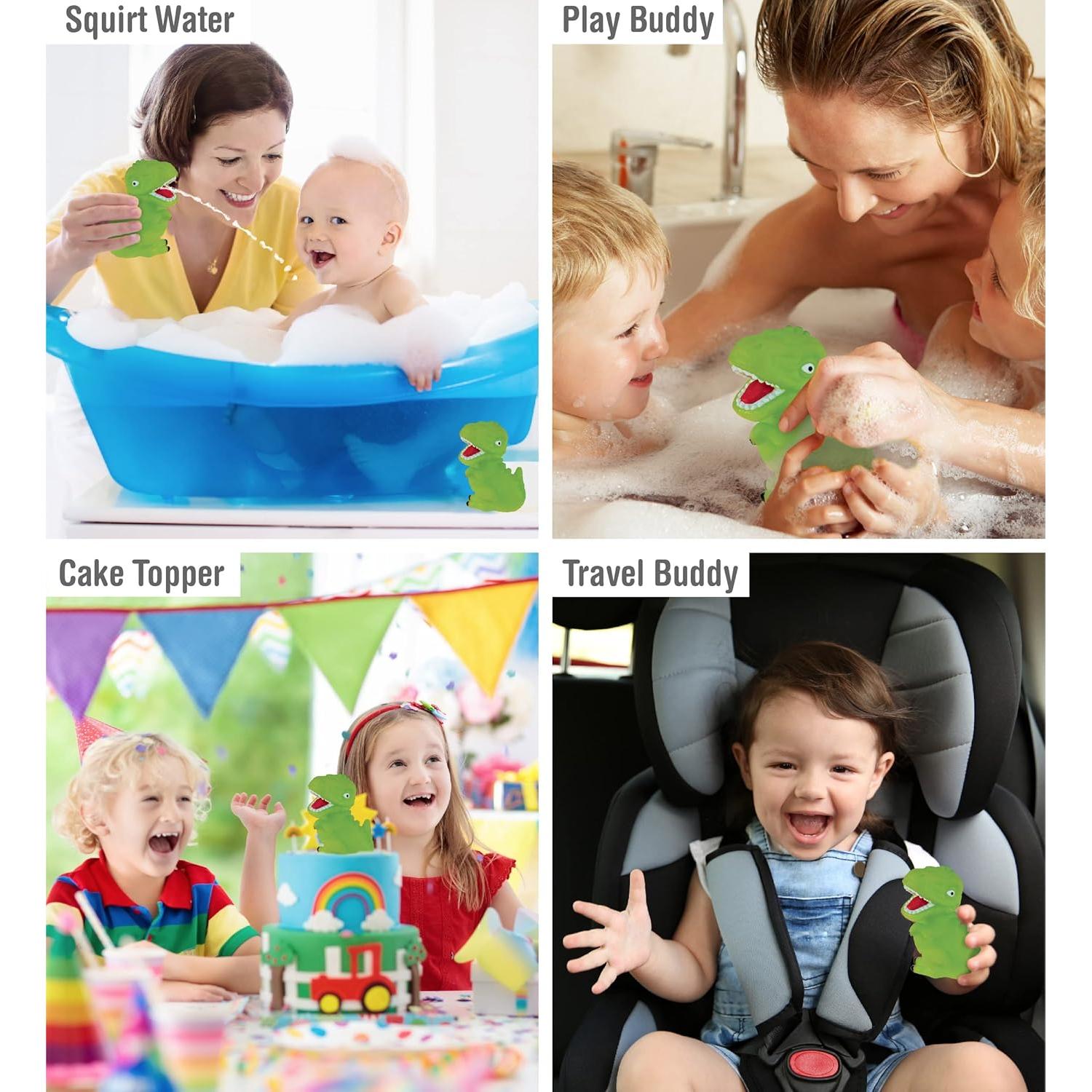 Juguete de Baño Chorro T-Rex Verde DolliBu - 7.62 cm