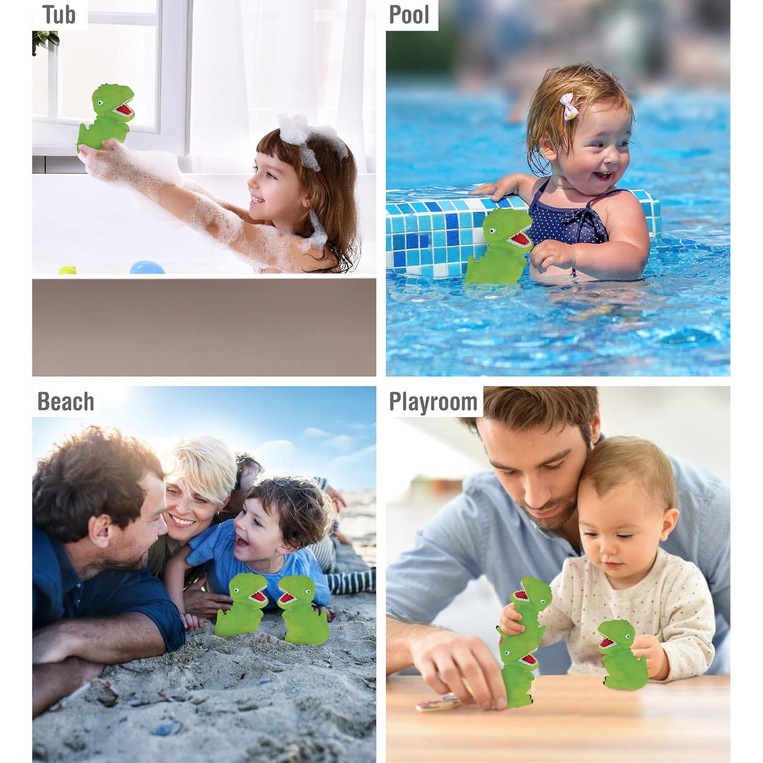 Juguete de Baño Chorro T-Rex Verde DolliBu - 7.62 cm