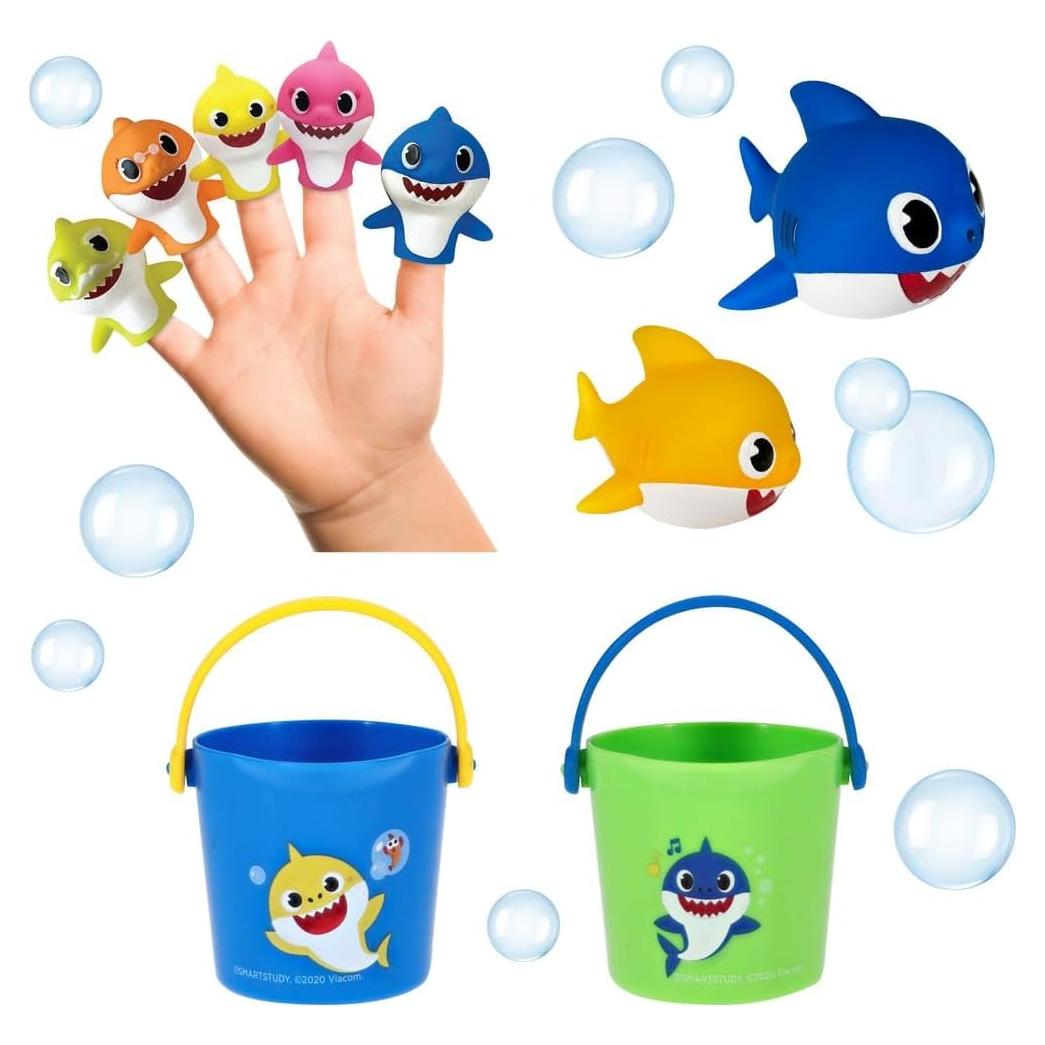 Conjunto de Juguetes de Baño Baby Shark 10 Piezas Azul/Verde