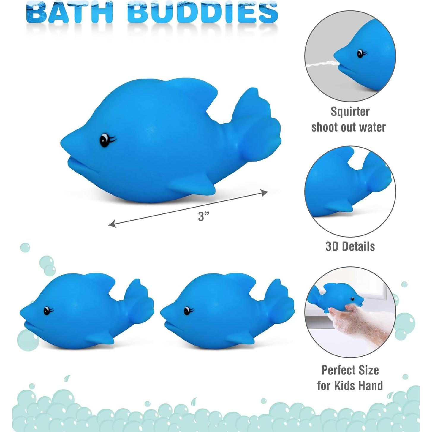 DolliBu Juguete de Baño Delfín Flotante 7.62cm para Niños