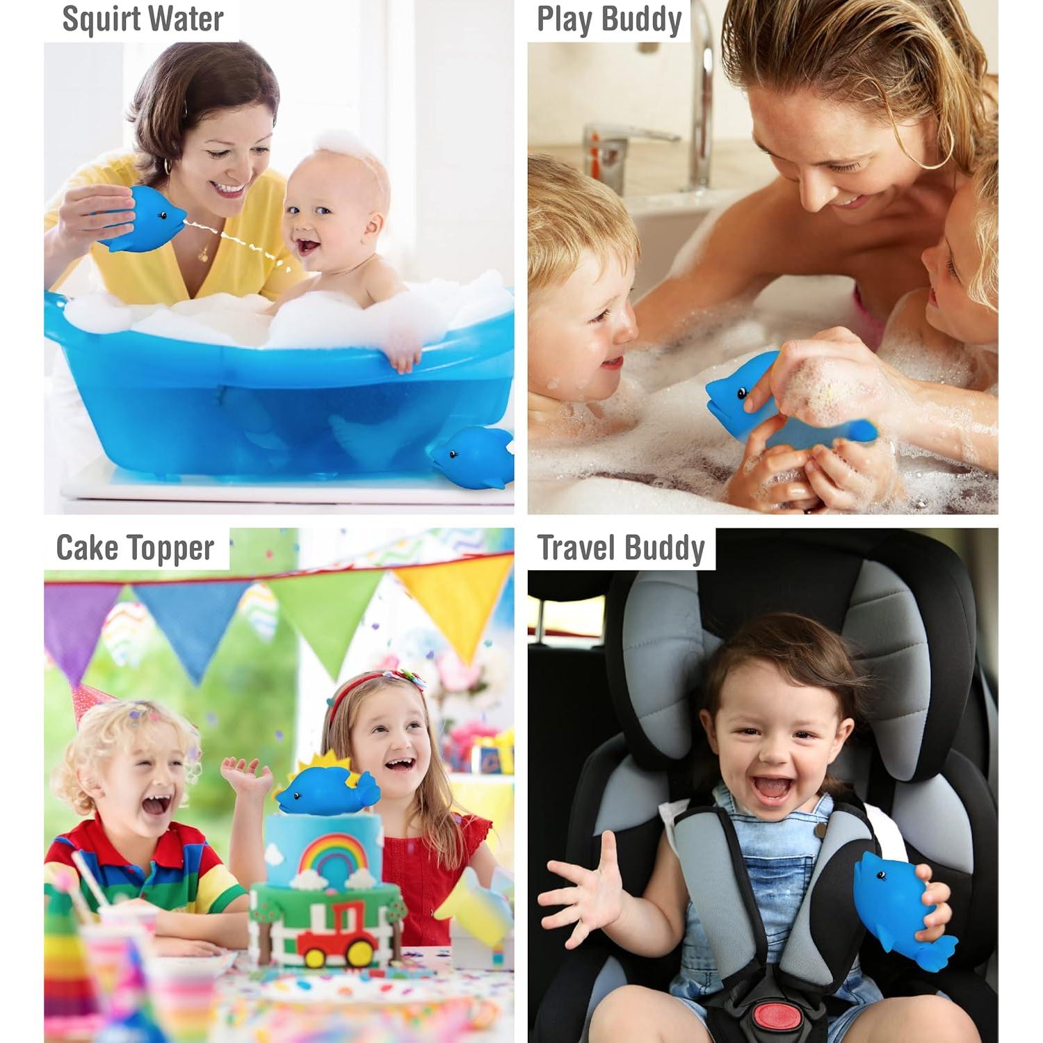 DolliBu Juguete de Baño Delfín Flotante 7.62cm para Niños