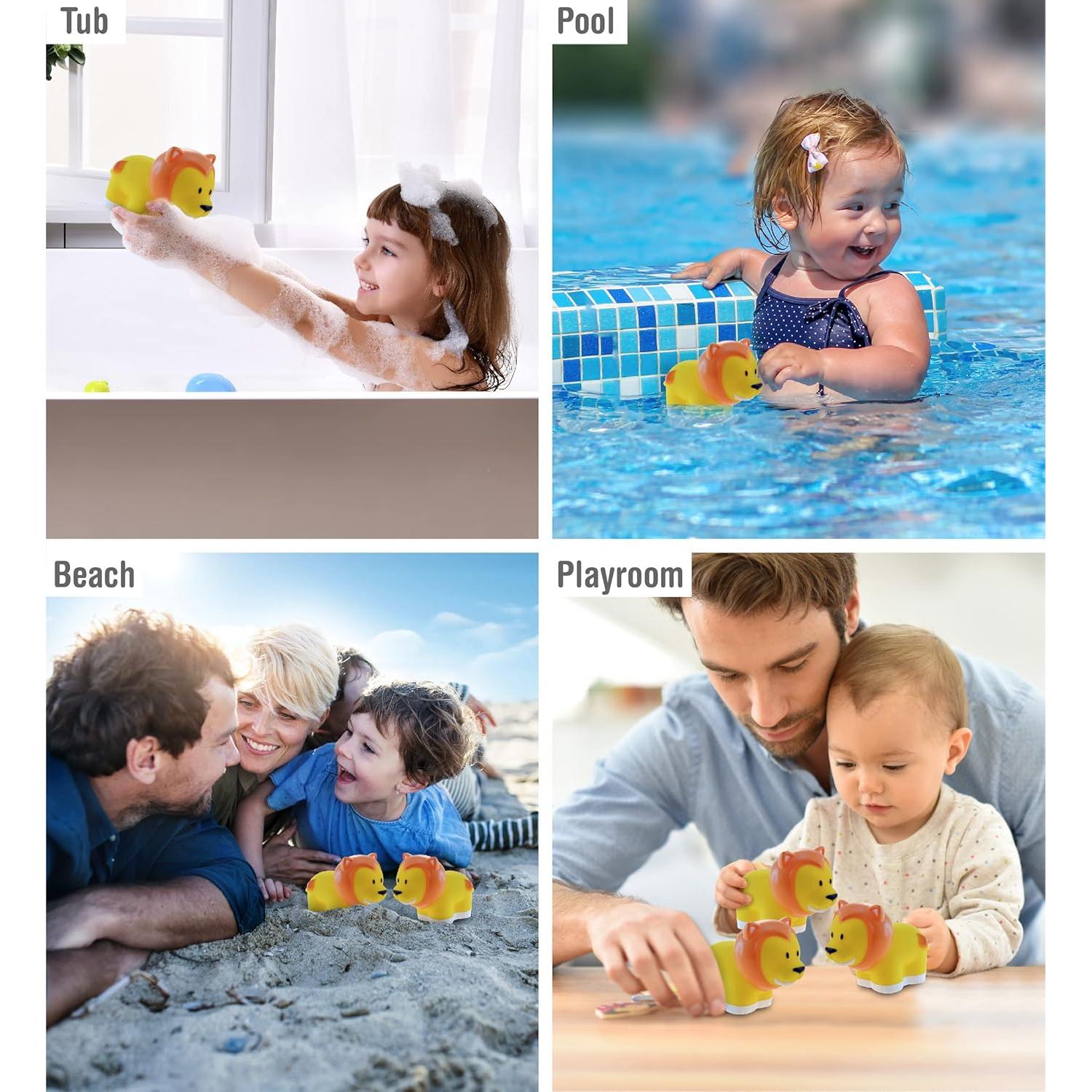 Juguete de Baño Flotante DolliBu León Amarillo 7.6 cm