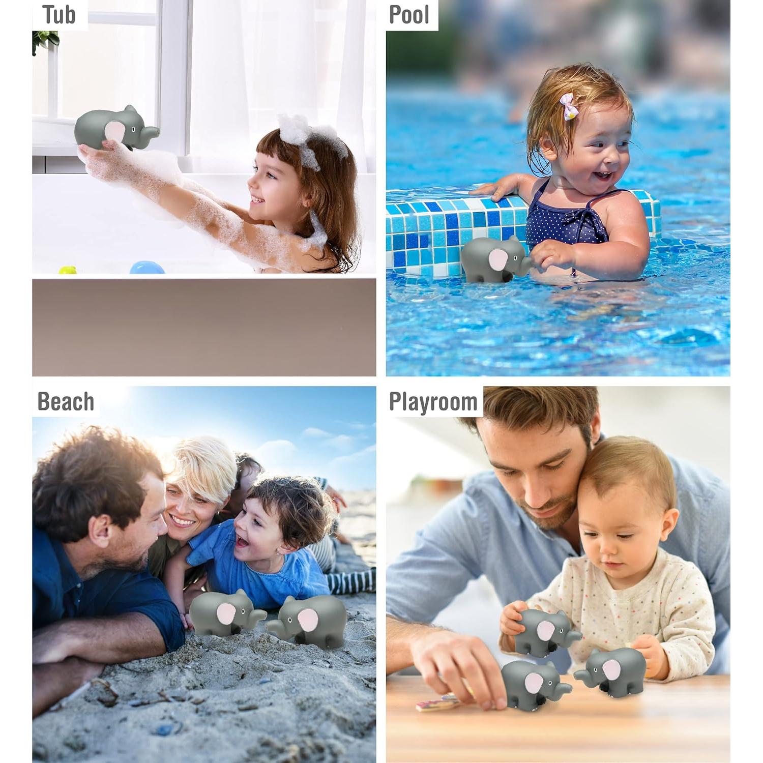 Juguete de Baño Elefante DolliBu - Flotante 7.62 cm para Niños