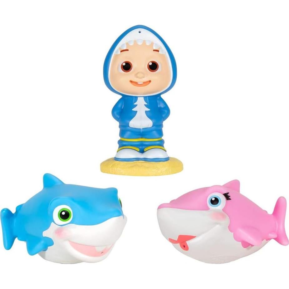 Juguetes de Baño CoComelon Set 2 Tiburones y JJ Azul
