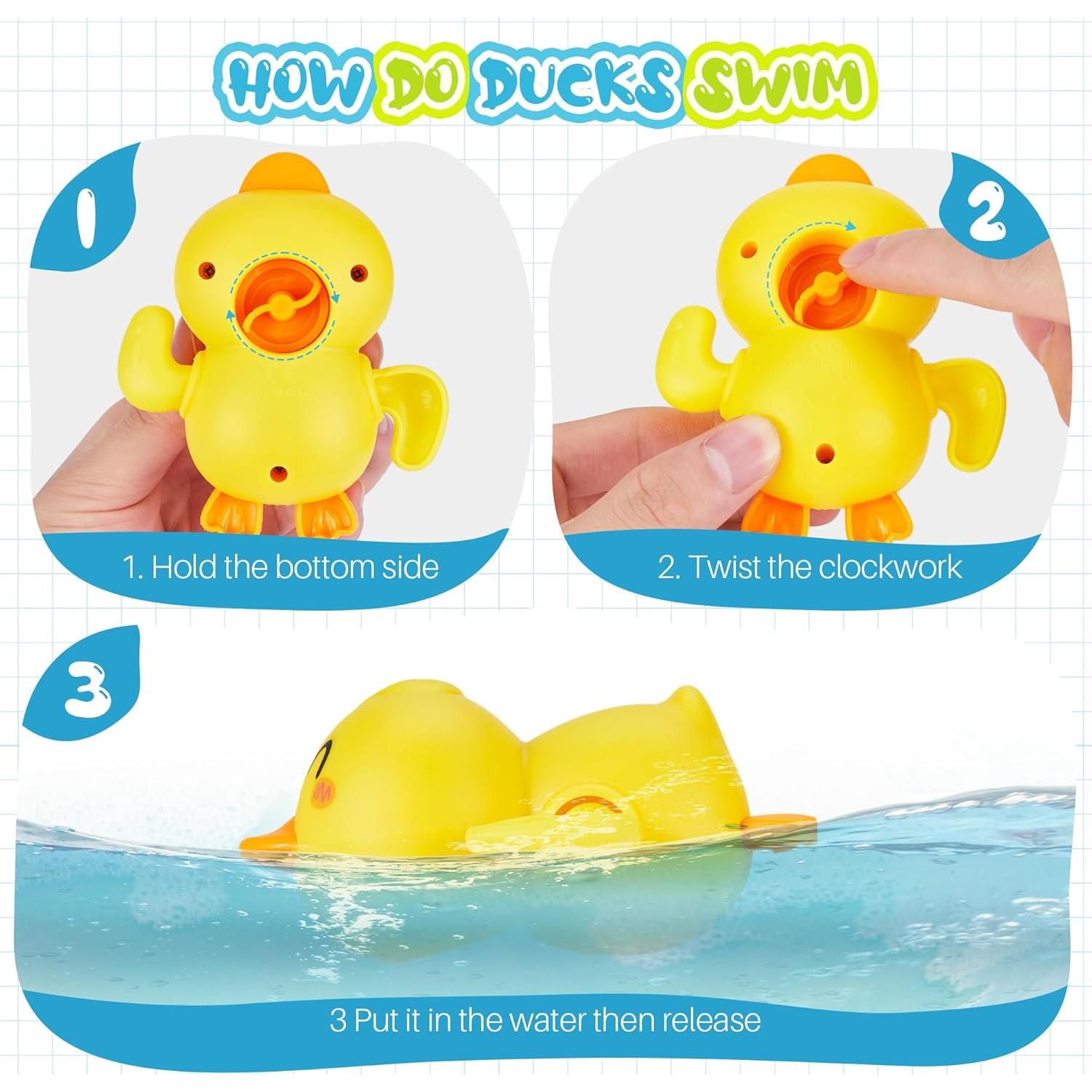 Juguetes de baño EKU Hipopótamo con tazas apilables y pato