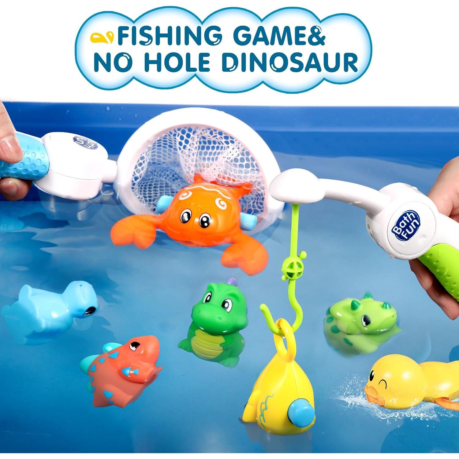 Juguetes de baño DOLIVE para niños 3-8 años con pista y ducha