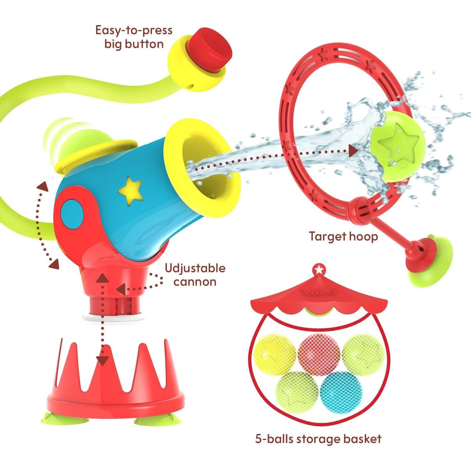 Yookidoo Juguete de Baño Lanzador de Agua con 5 Pelotas