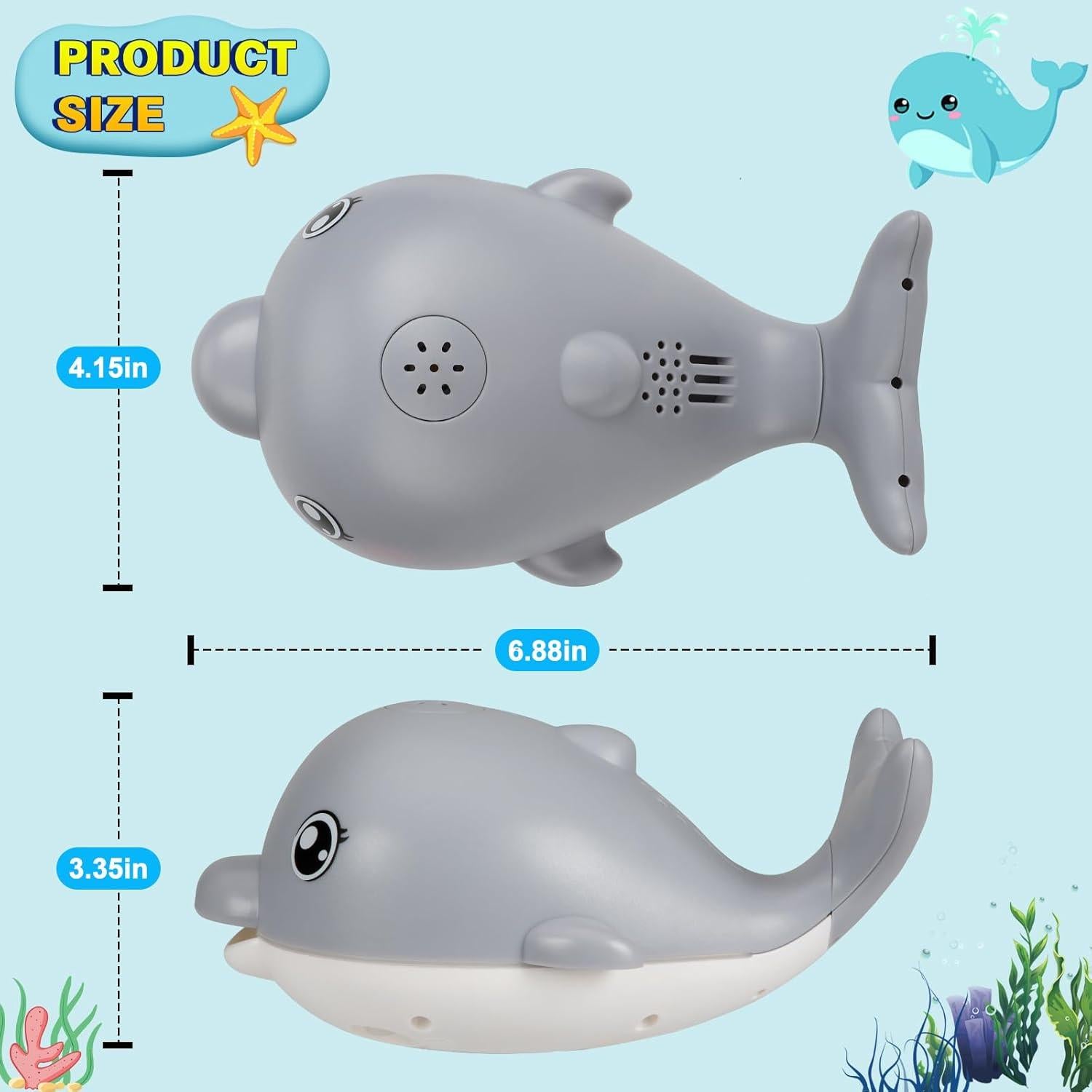 Juguete de Baño Musical Delfín TOHIBEE Recargable 1-3 Años