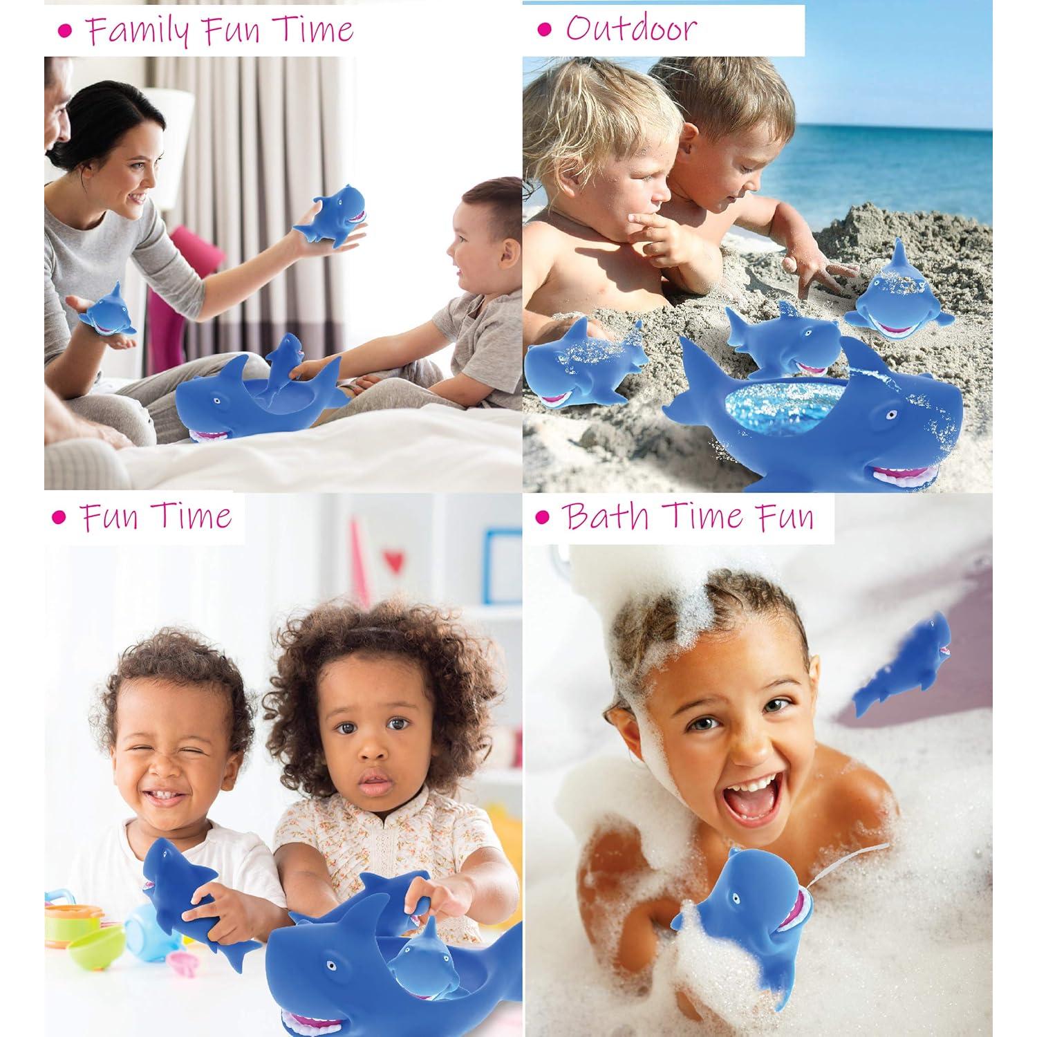 Juego de Juguetes de Baño Dollibu - Tiburón Azul y Tortugas