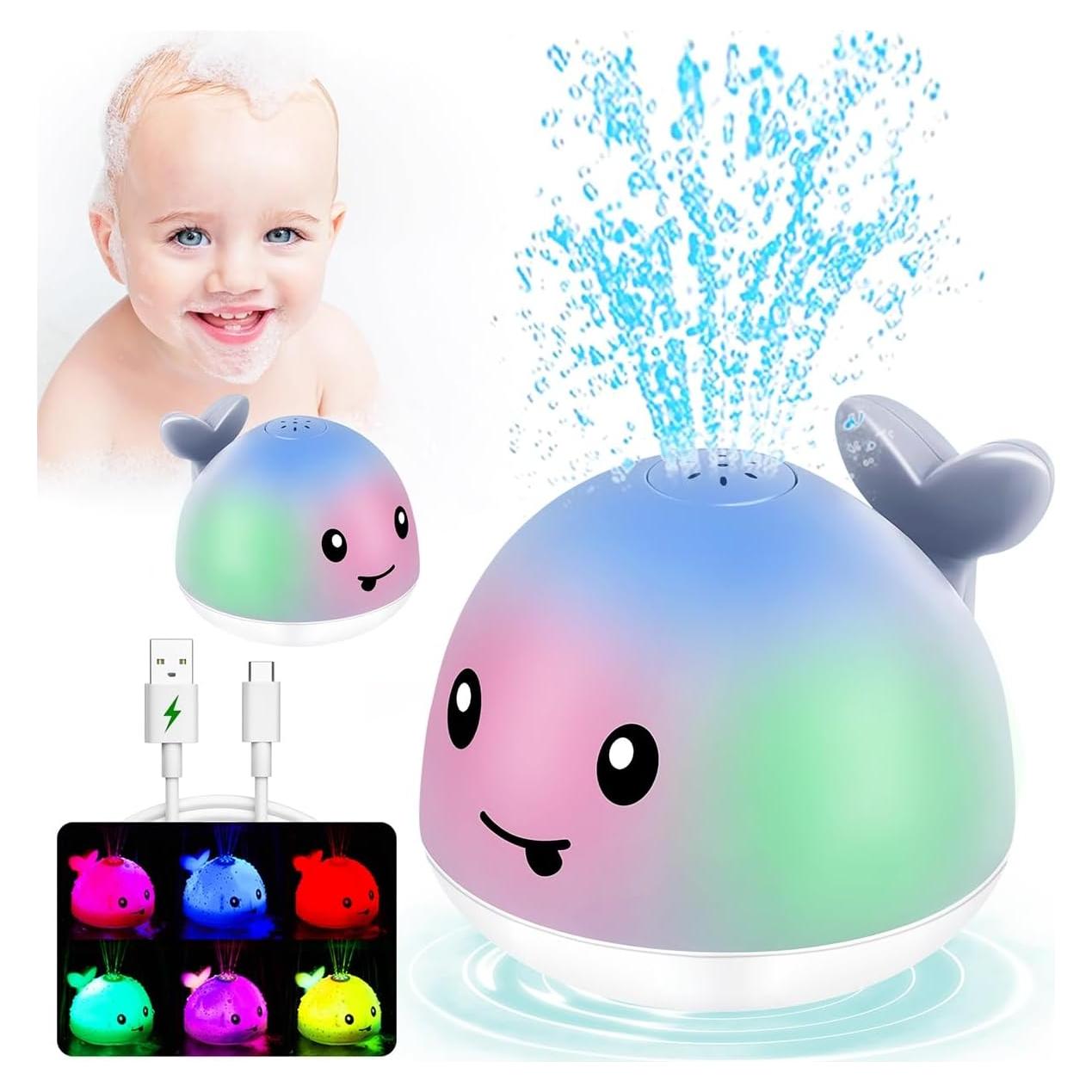 Juguete de Baño Iluminado Ballena BSVZAIYN para Bebés 6-36 Meses