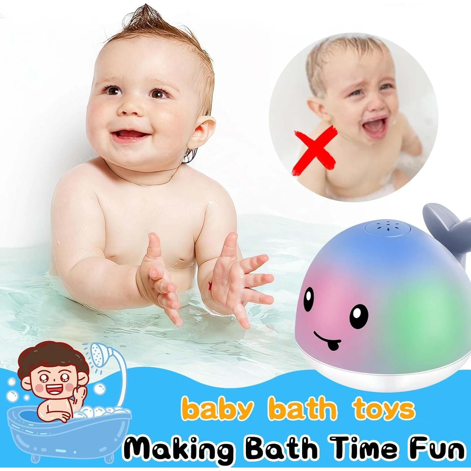 Juguete de Baño Iluminado Ballena BSVZAIYN para Bebés 6-36 Meses