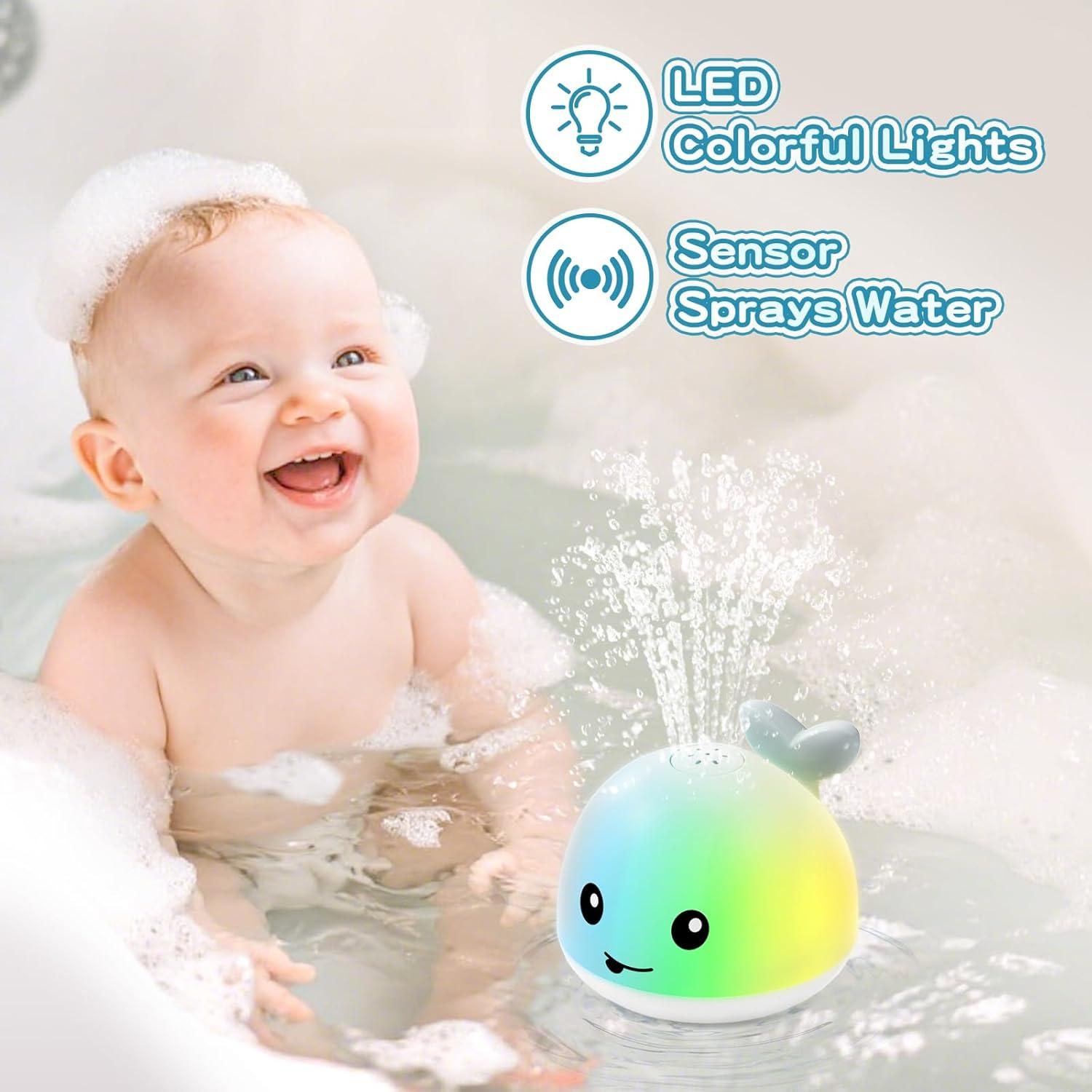Juguete de Baño Ballena Iluminada Recargable para Bebés
