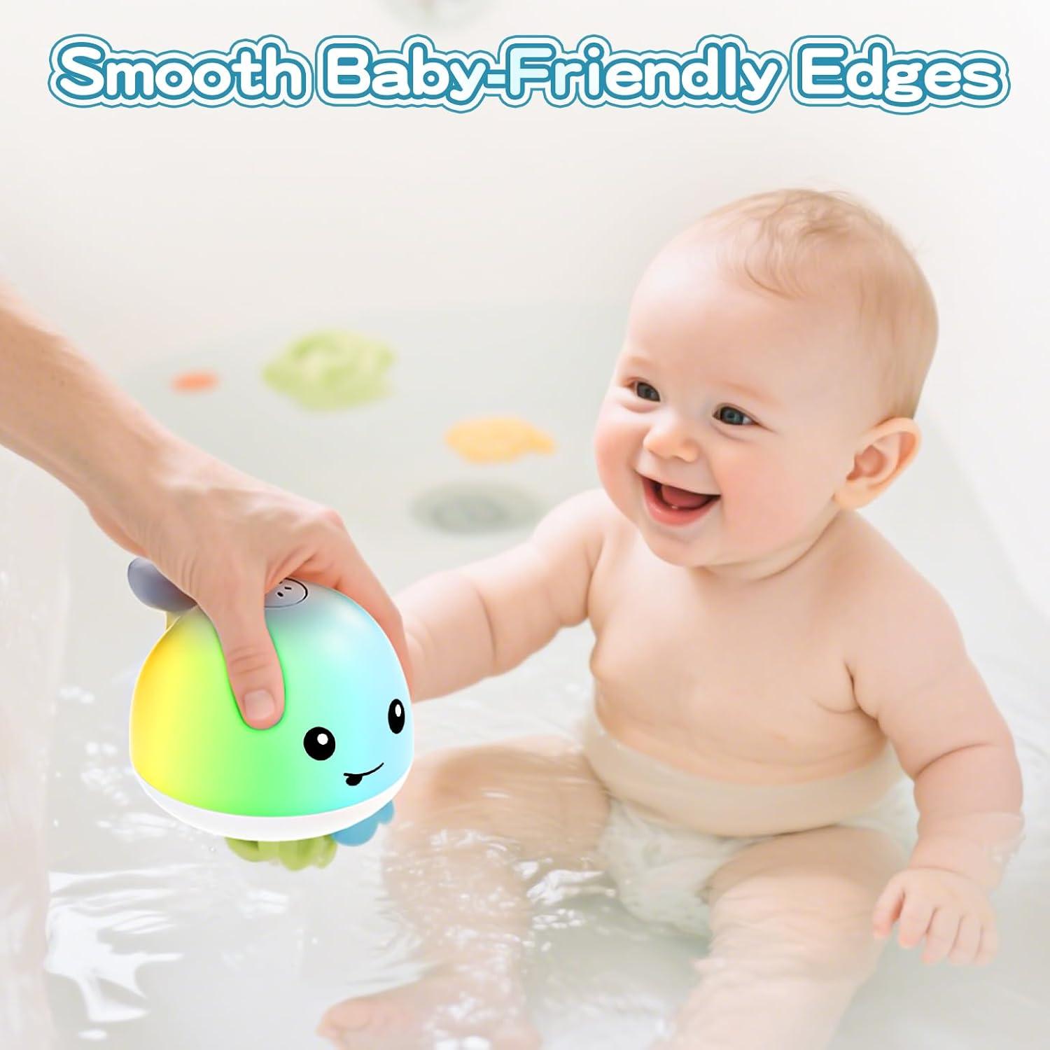 Juguete de Baño Ballena Iluminada Recargable para Bebés