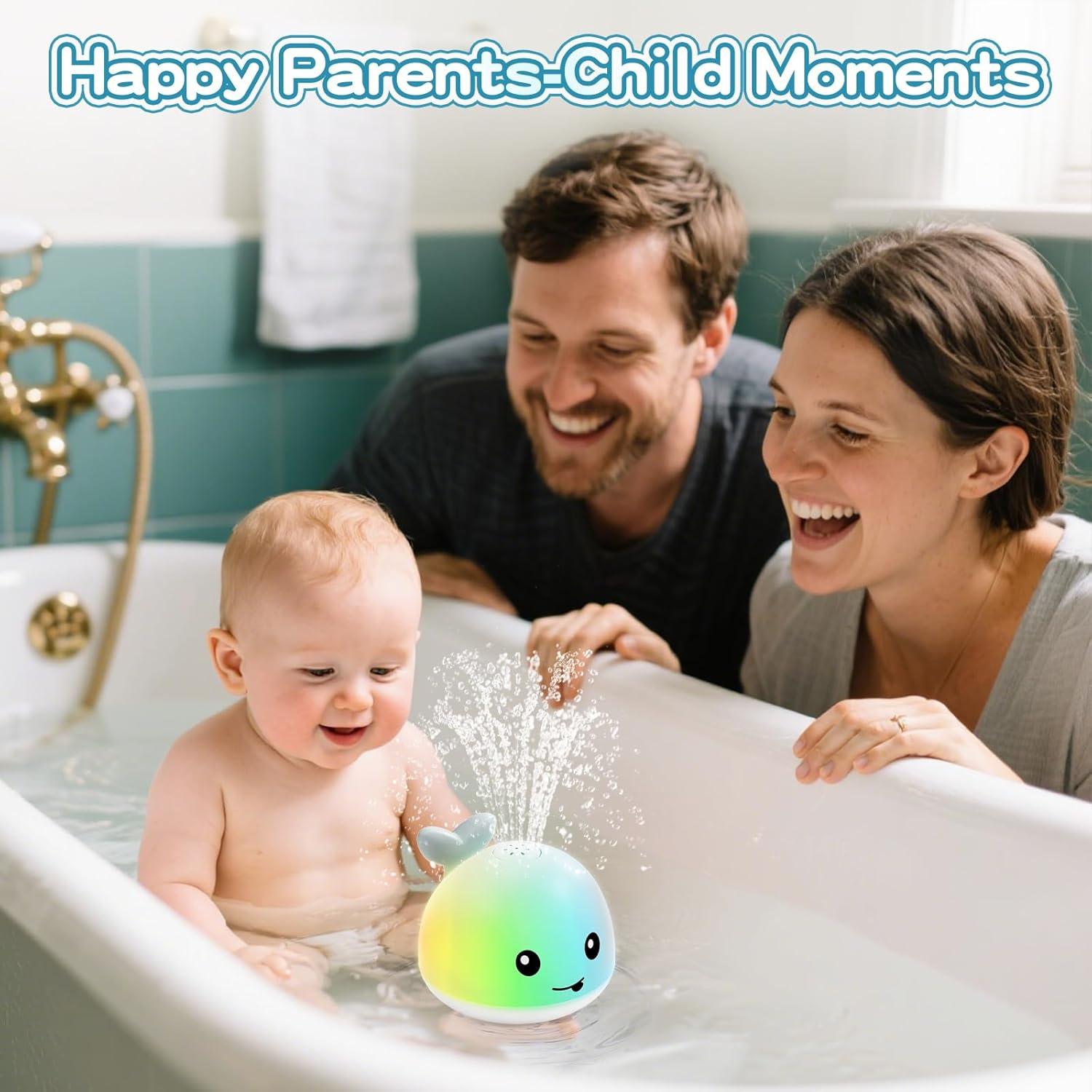 Juguete de Baño Ballena Iluminada Recargable para Bebés