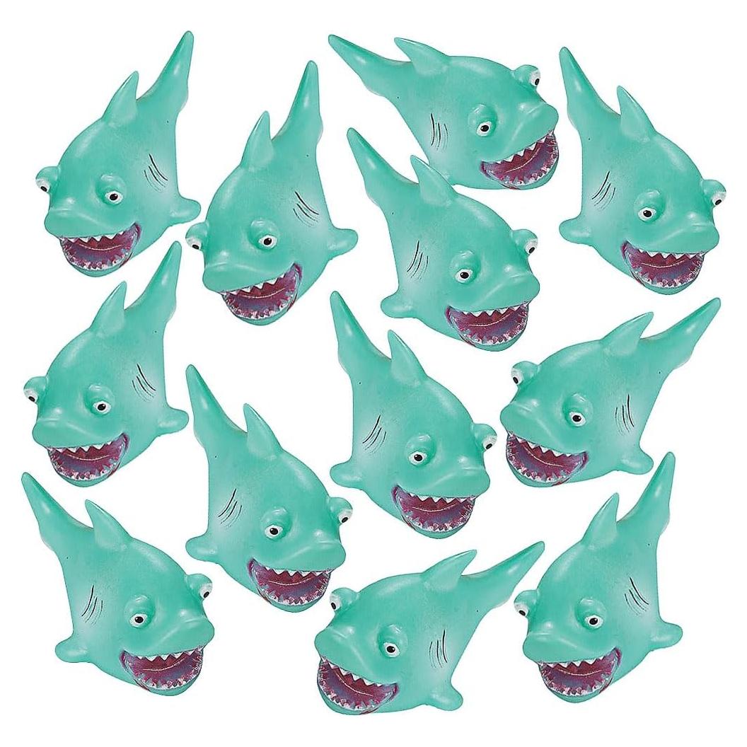 Set de 12 Juguetes de Chorro Mini Tiburón Fun Express - 6.99 cm