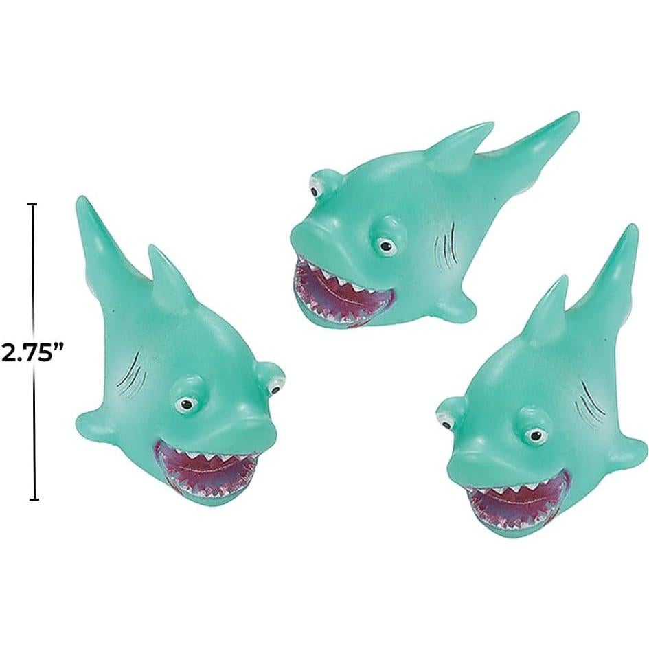 Set de 12 Juguetes de Chorro Mini Tiburón Fun Express - 6.99 cm