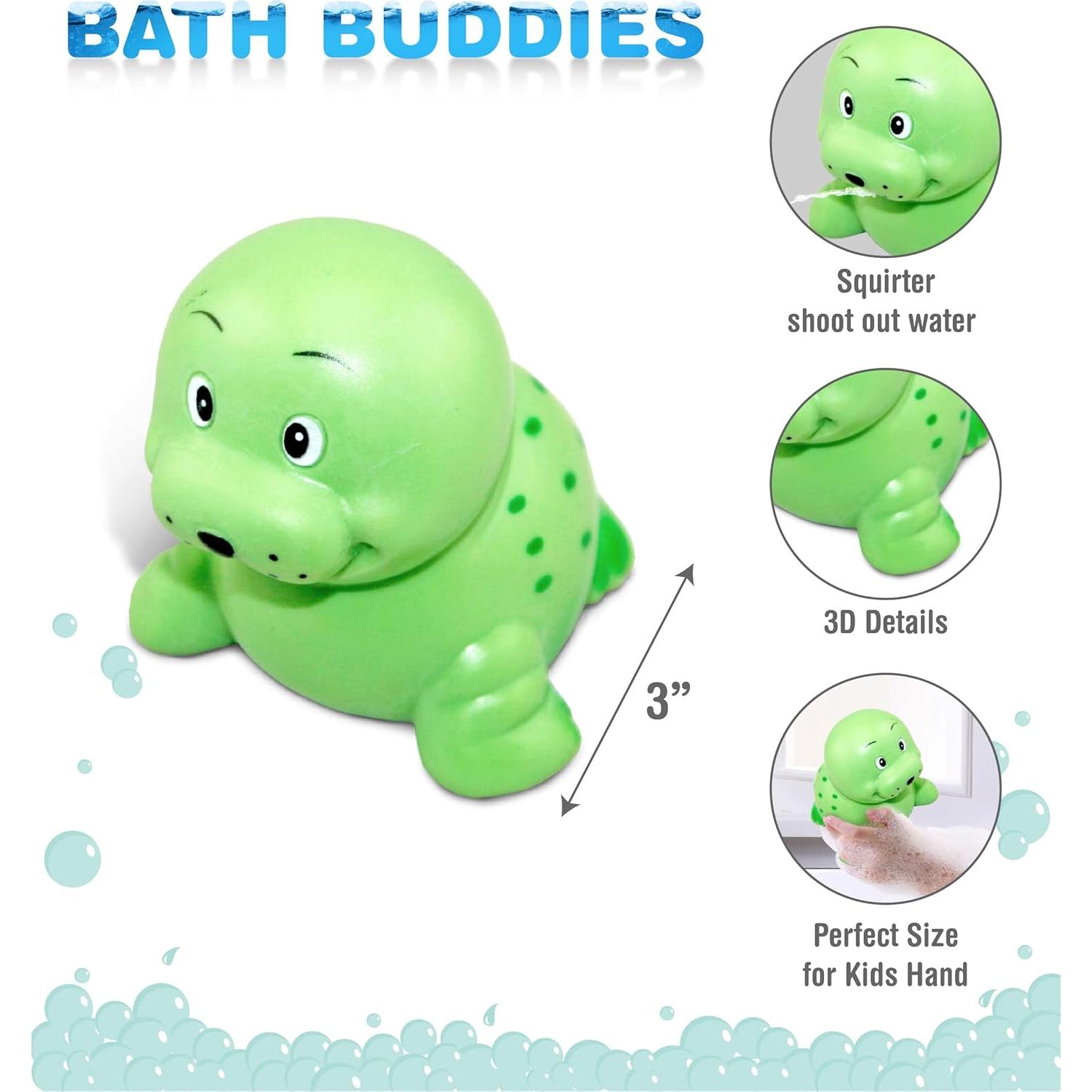 Juguete de Baño DolliBu León Marino Verde Flotante 7.62 cm