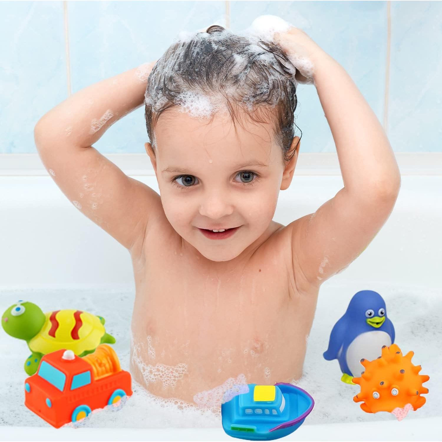 Juego de 20 Juguetes Flotantes Dimple para Baño - Animales Marinos