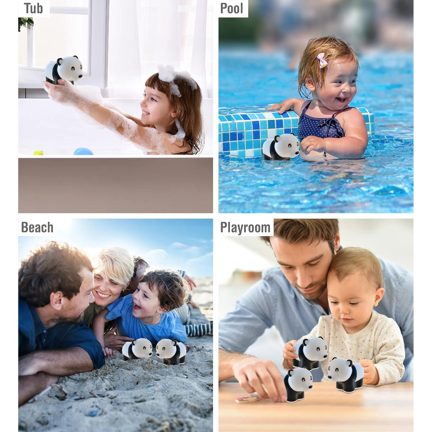 Juguete de Baño Chorro Panda DolliBu - Flotante de Goma 7.62 cm