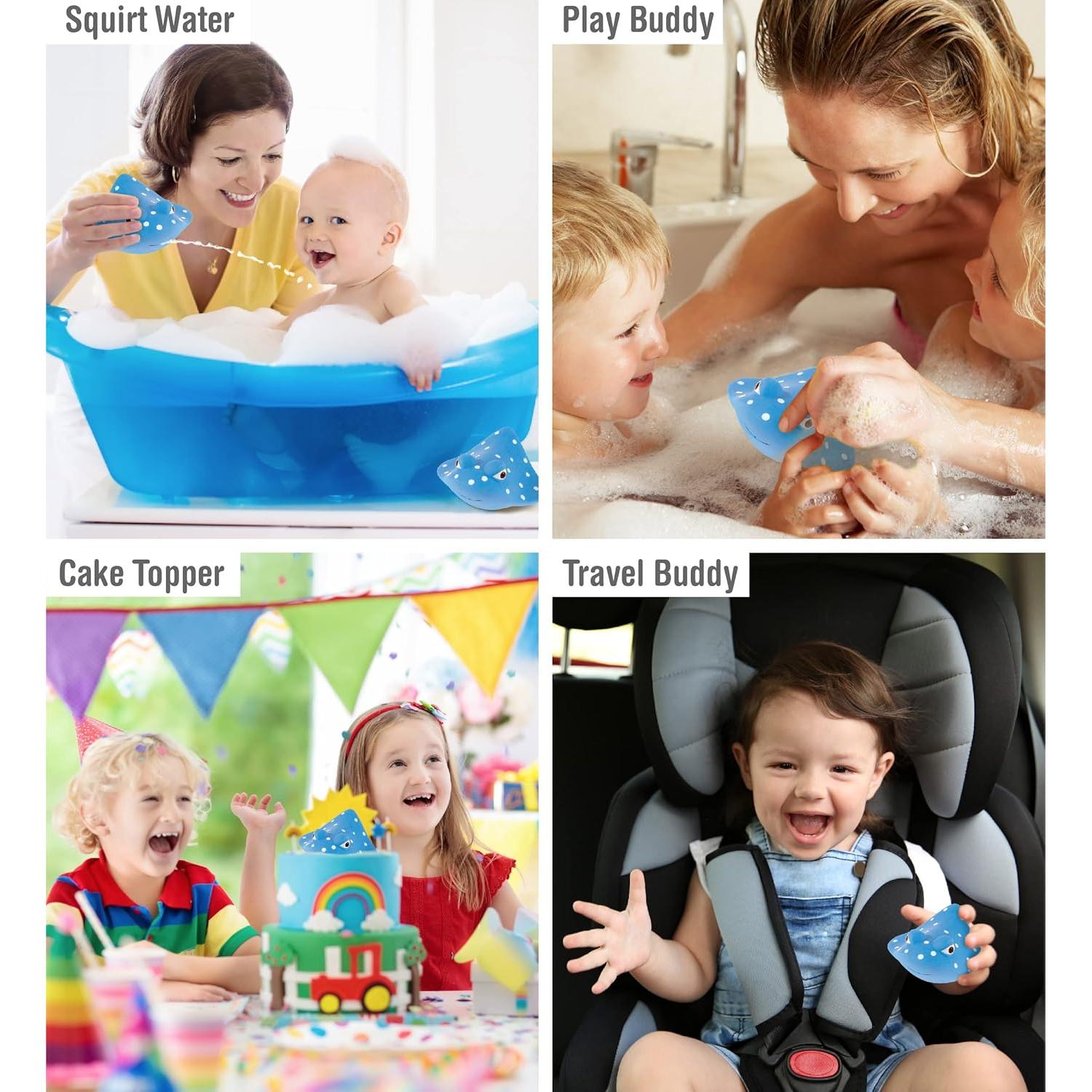 Juguete de Baño Manta Raya DolliBu Azul Flotante 7.62 cm