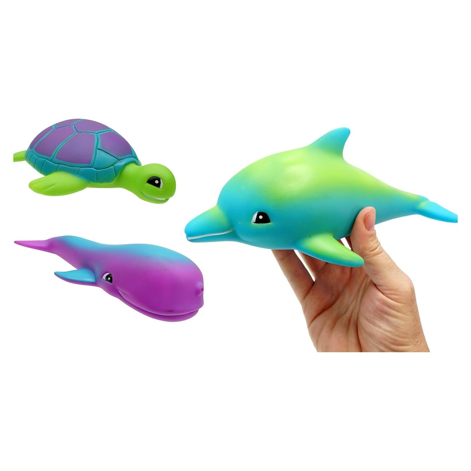 Juguetes de Agua Animales Marinos JA-RU - Tortuga, Delfín, Ballena