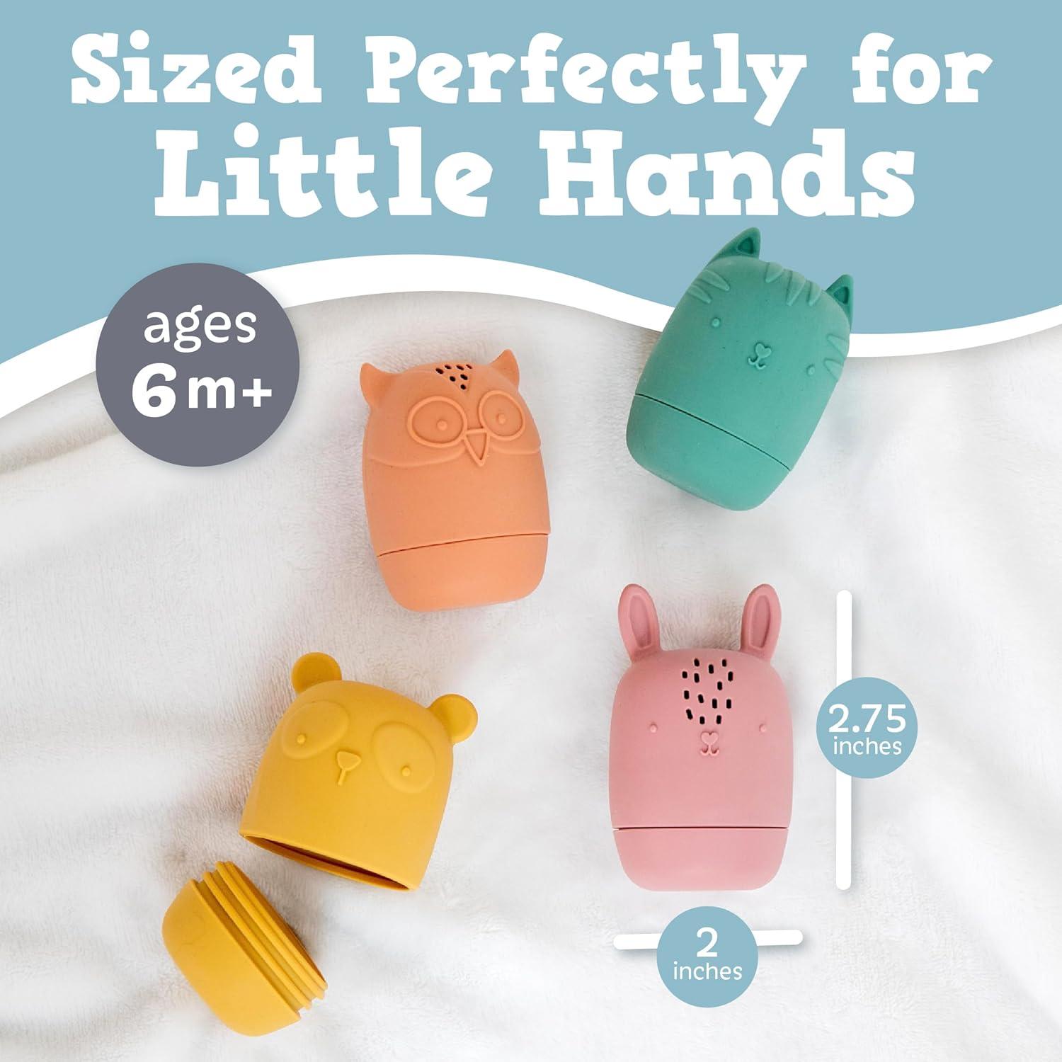 Set de 4 Juguetes de Baño Acuáticos ReLIVE - Silicona Antimoho