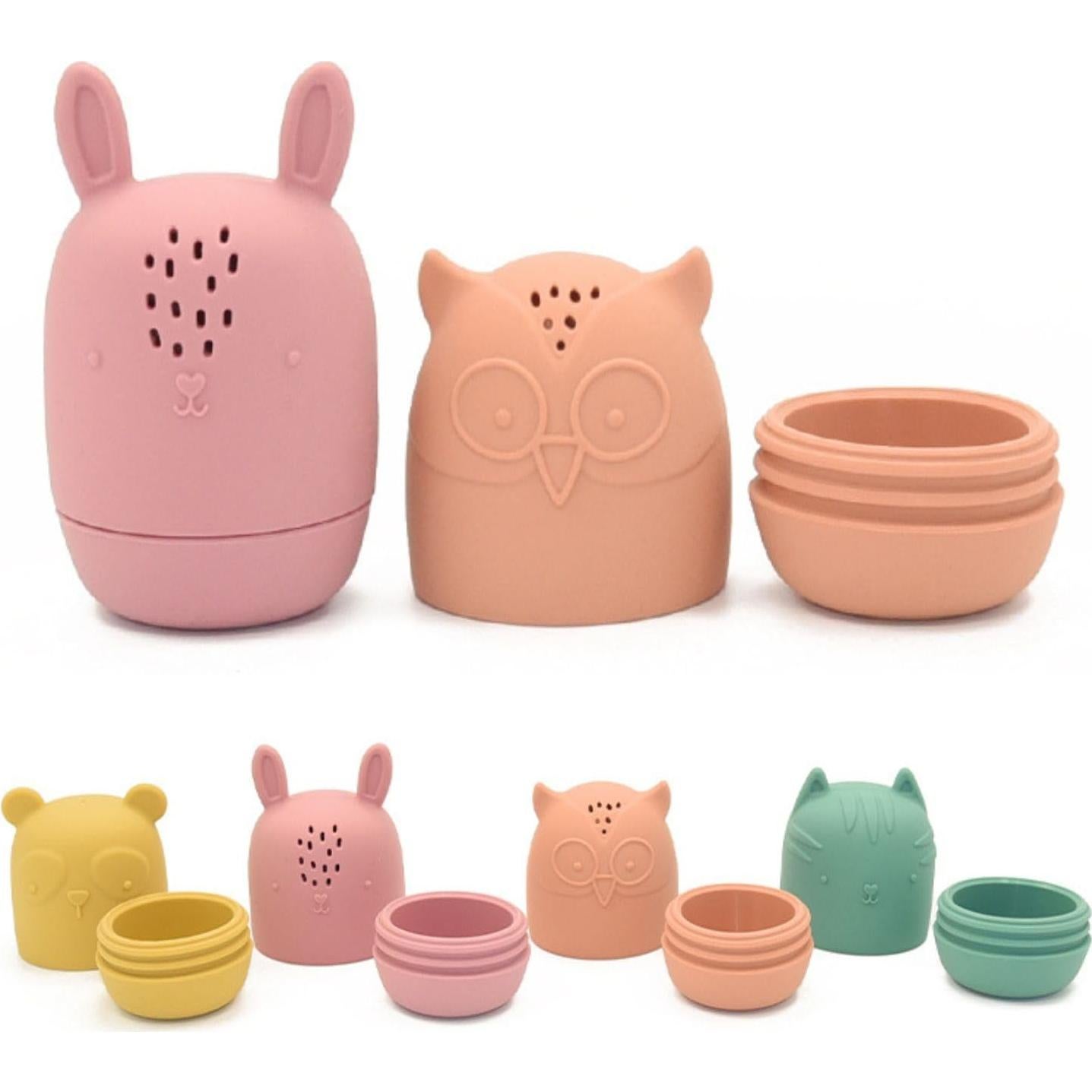 Set de 4 Juguetes de Baño Acuáticos ReLIVE - Silicona Antimoho