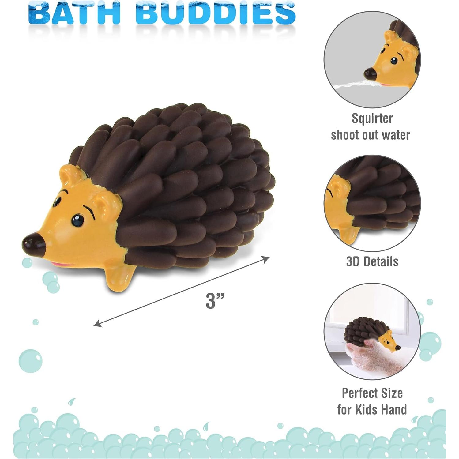 Juguete de Baño Erizo DolliBu - Flotante para Niños 7.6 cm