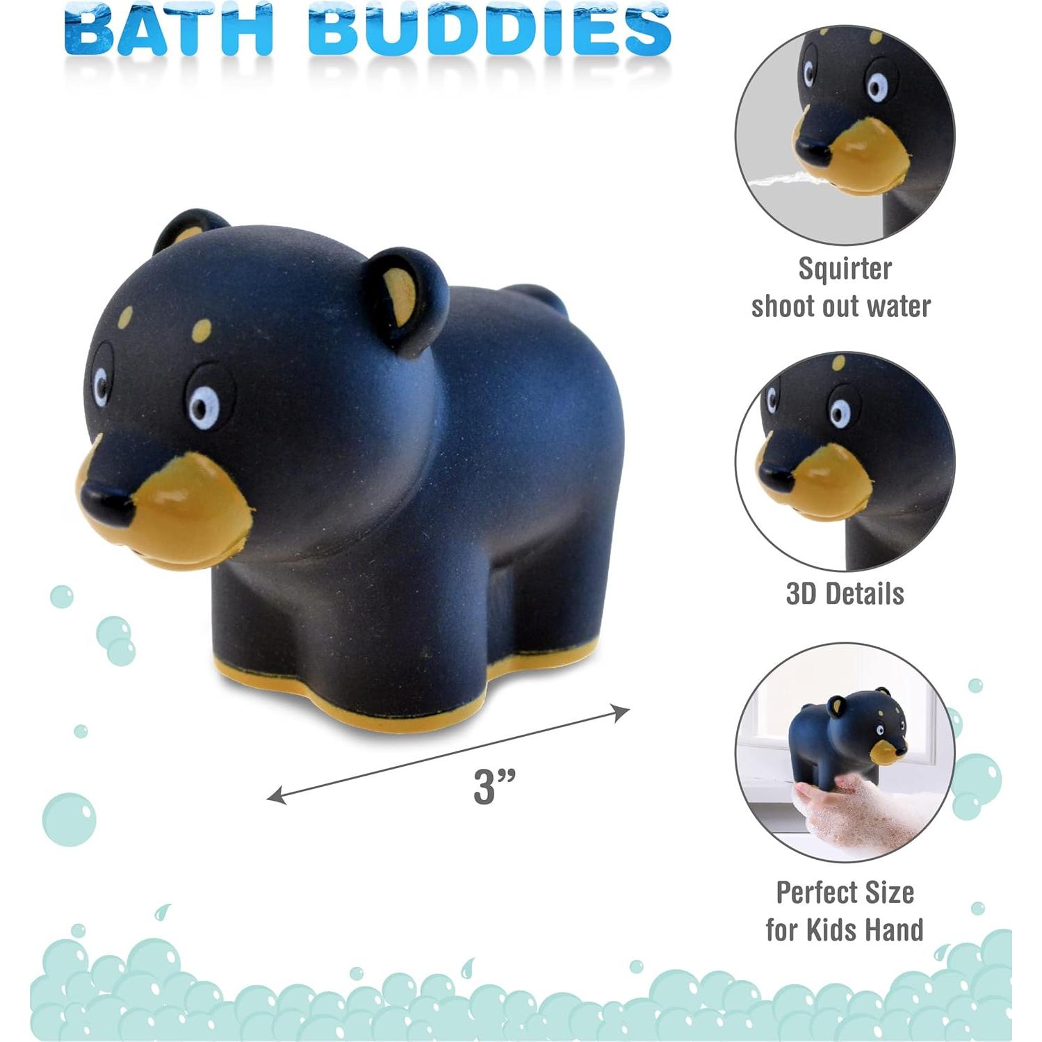 Juguete de Baño Osito Negro DolliBu - Flotante 7.62 cm