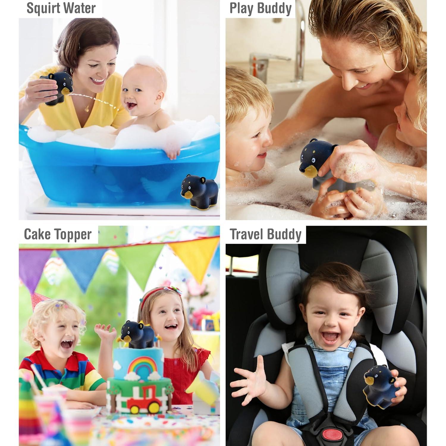 Juguete de Baño Osito Negro DolliBu - Flotante 7.62 cm