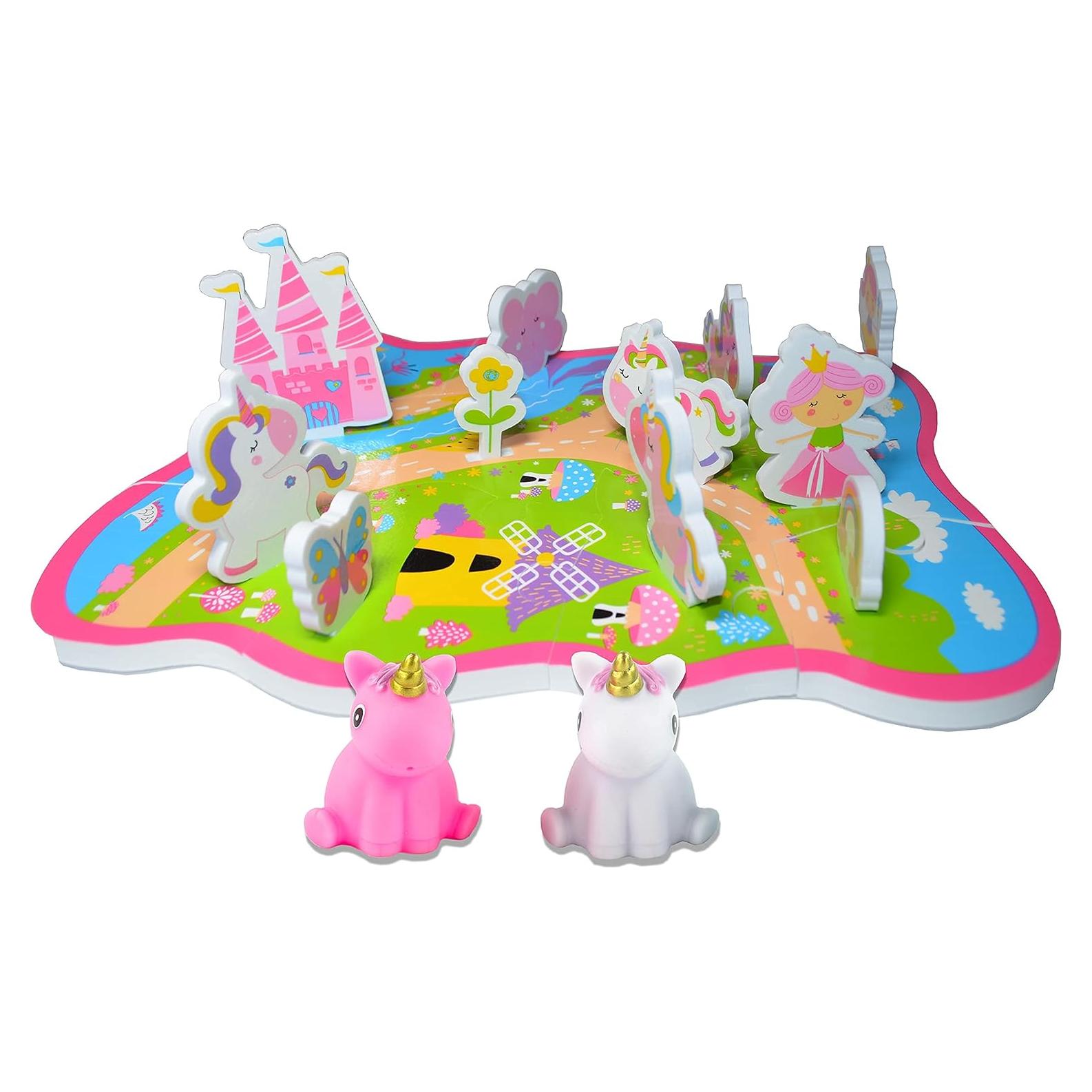 Conjunto de Actividades de Baño Buddy & Barney Unicornio 12 Piezas