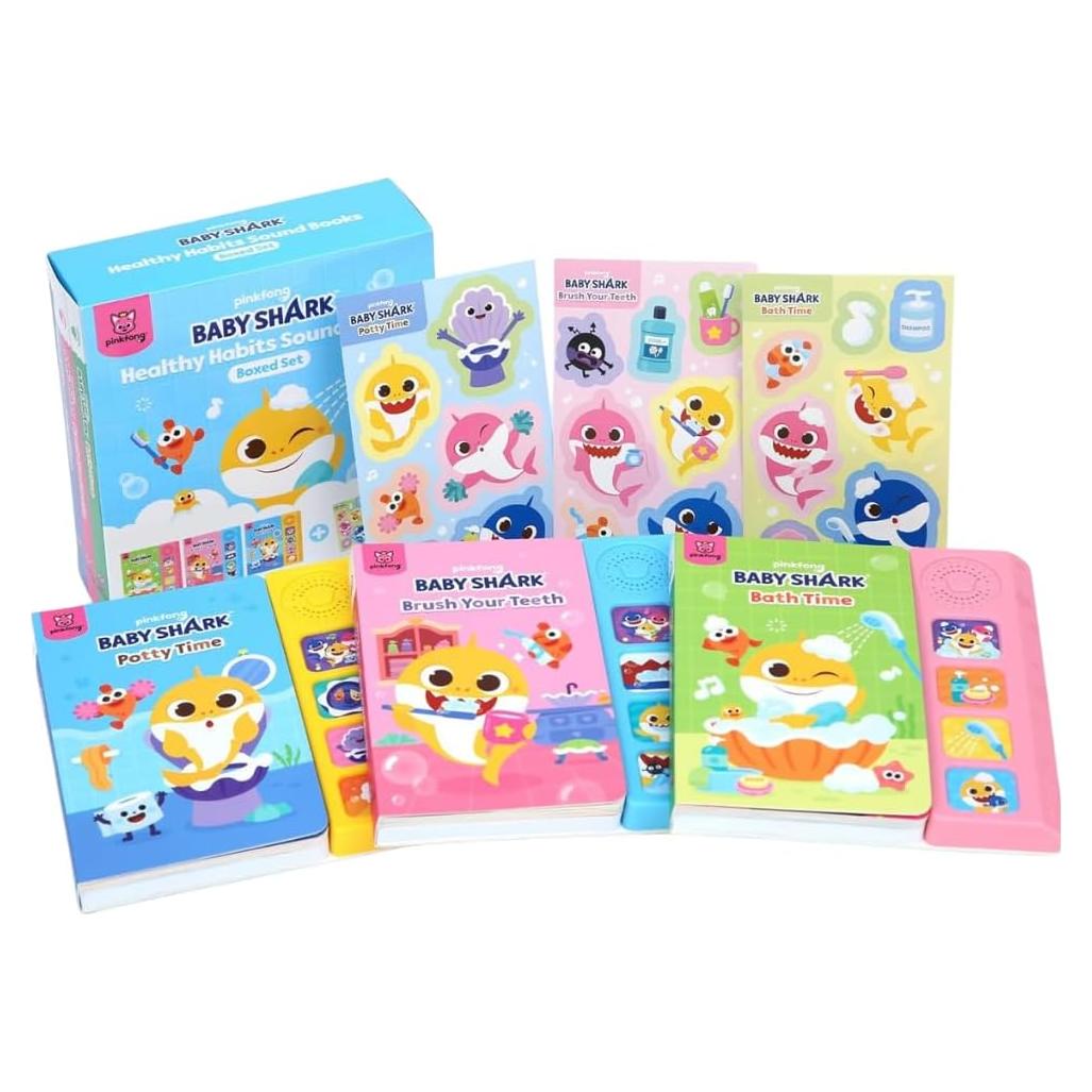 Conjunto de Libros de Sonido Baby Shark Pinkfong - Hábitos Saludables