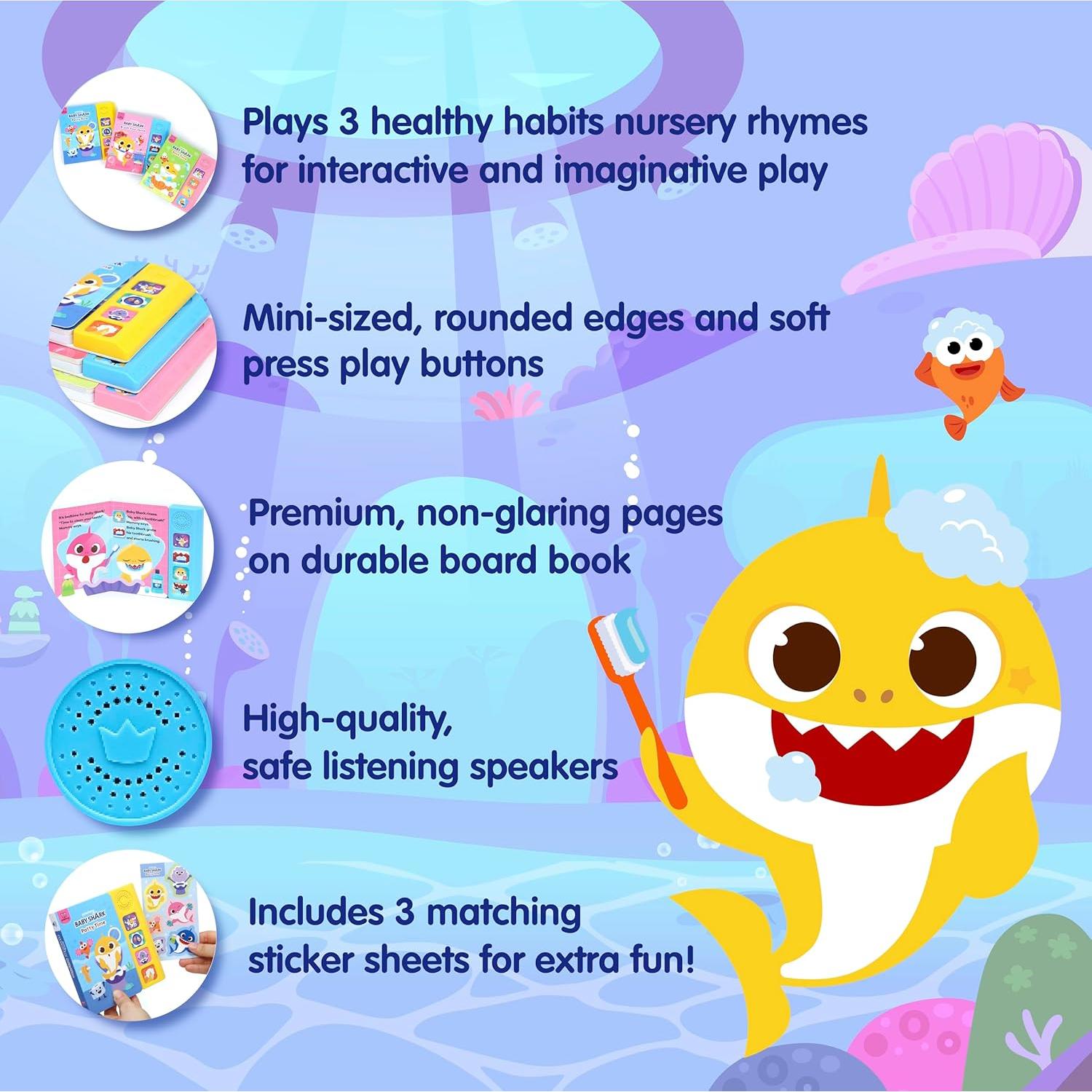 Conjunto de Libros de Sonido Baby Shark Pinkfong - Hábitos Saludables