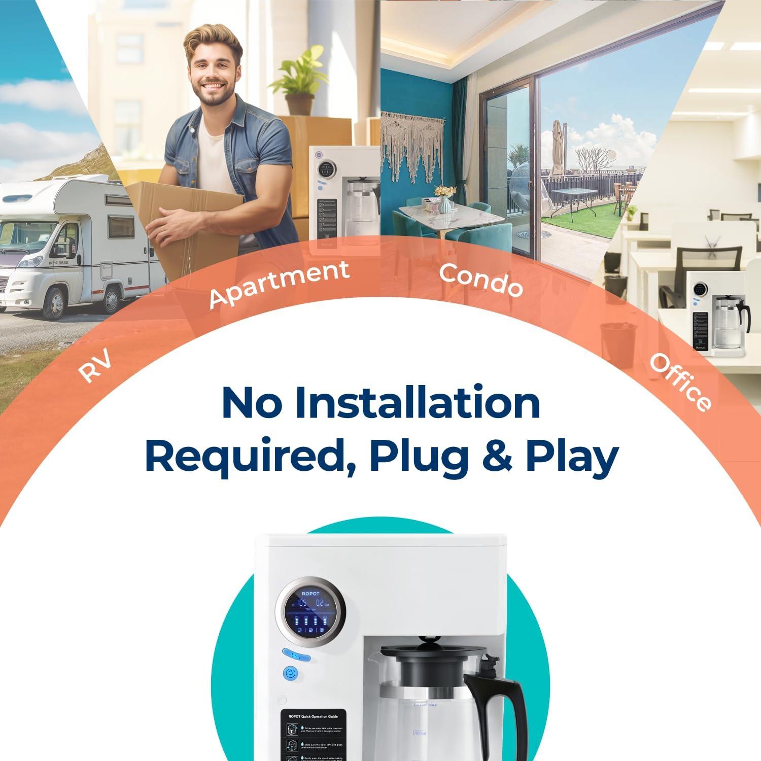 Purificador de Agua Bluevua RO100ROPOT 4 Etapas Encimera