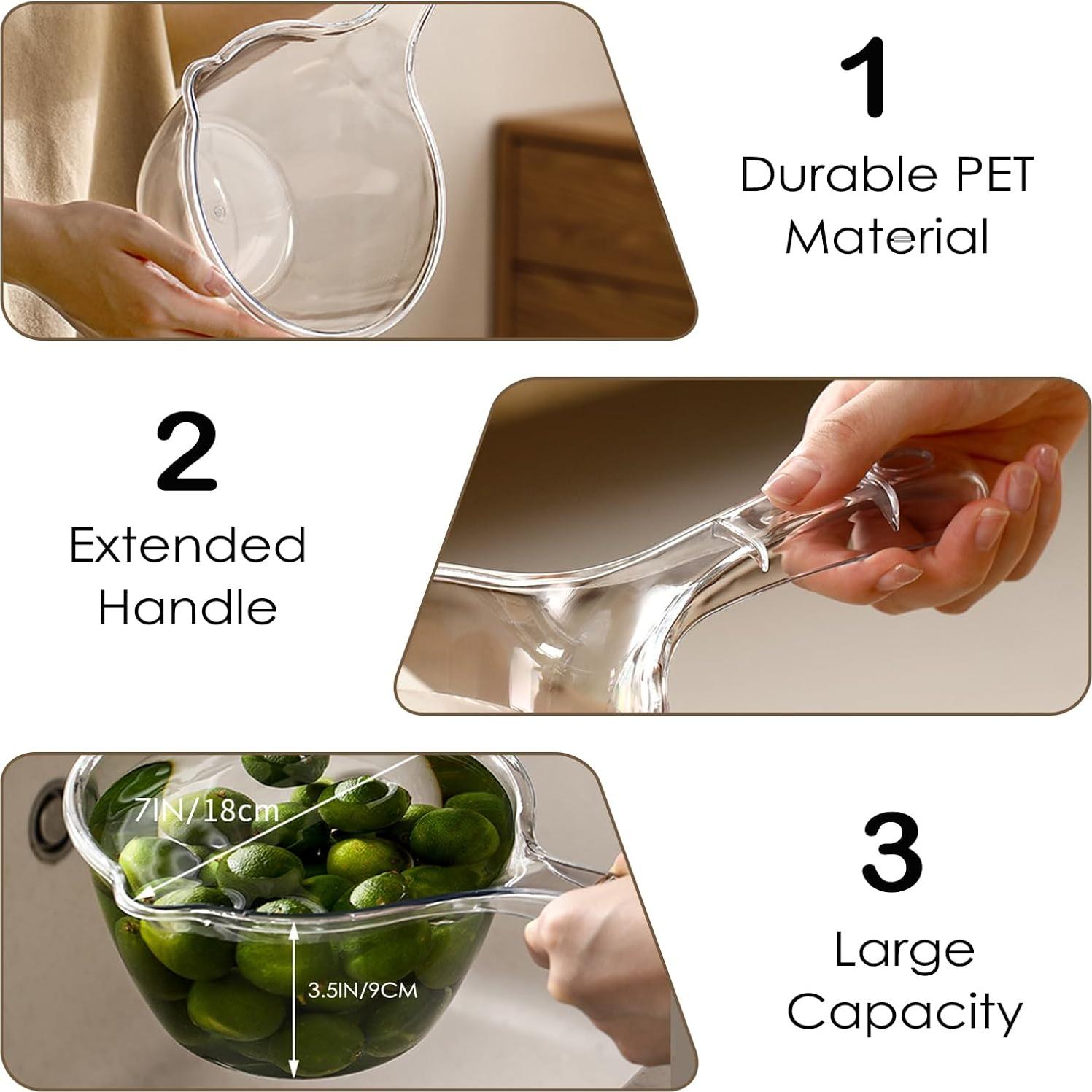 Paquete de 2 cucharones de plástico Iensen 1.5L para cocina