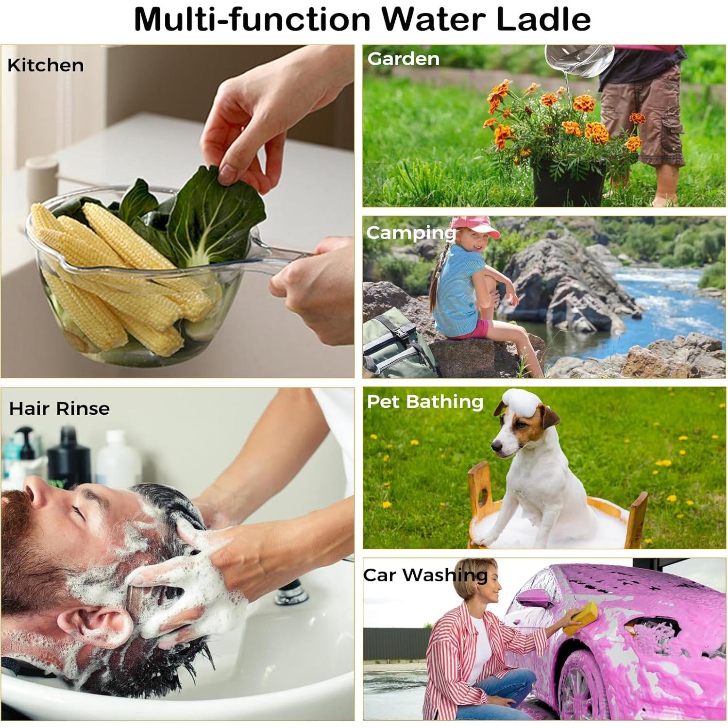 Paquete de 2 cucharones de plástico Iensen 1.5L para cocina