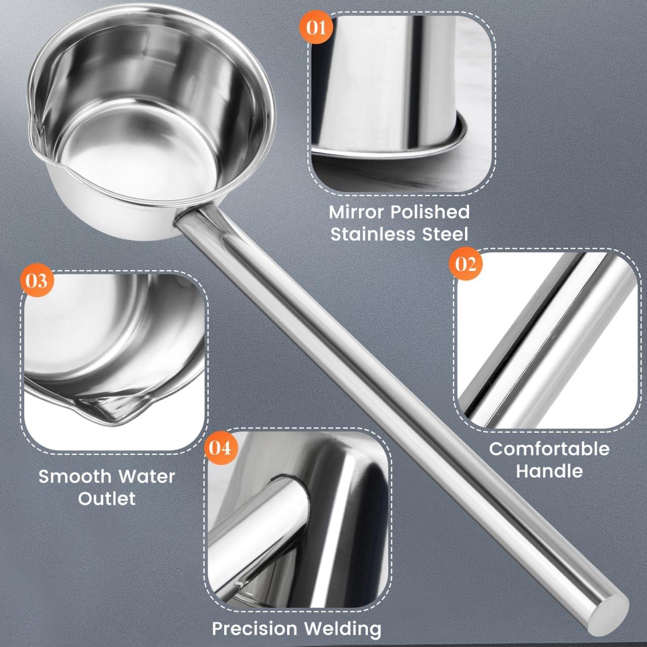 Cucharón de Acero Inoxidable PRETYZOOM 47cm Mango Largo