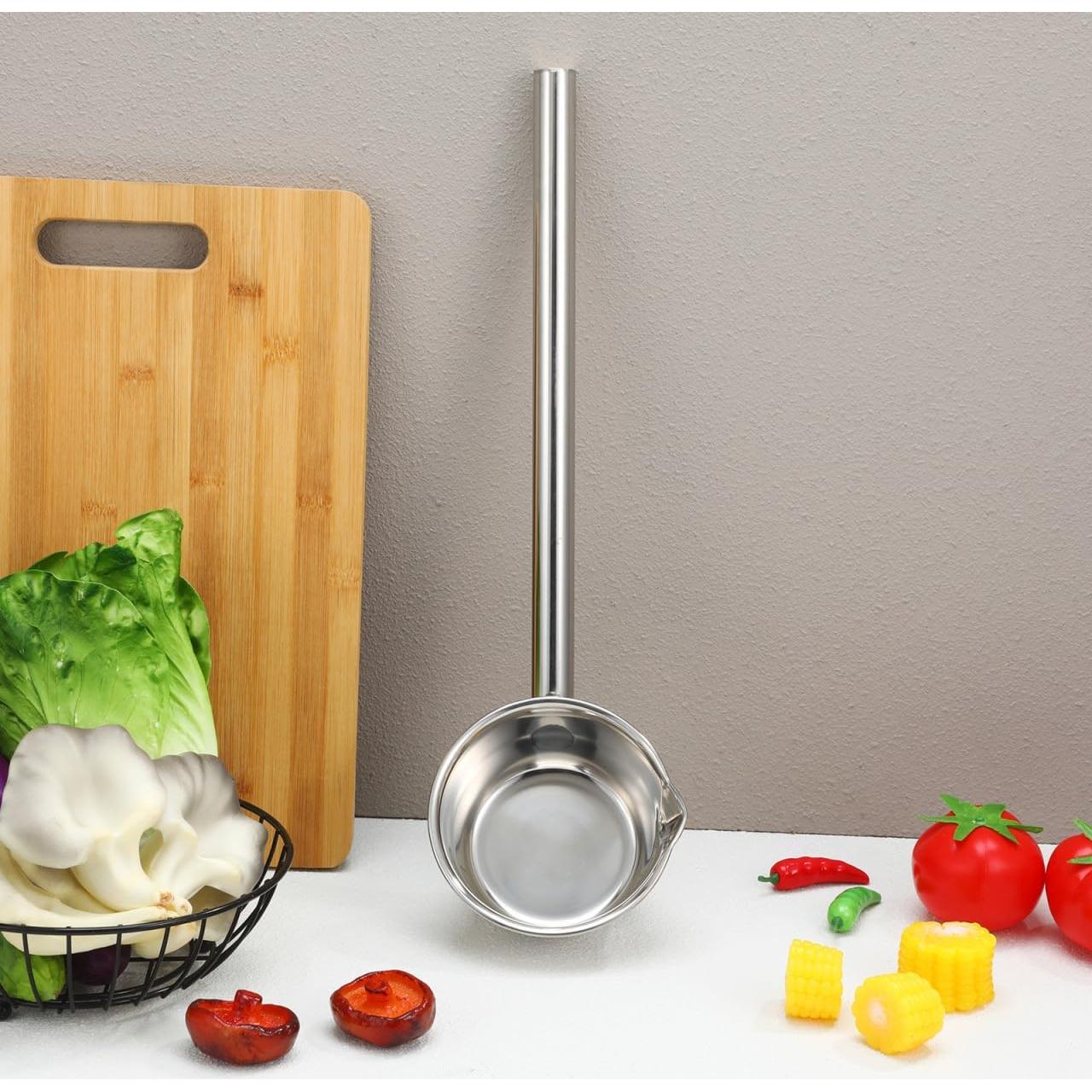 Cucharón de Acero Inoxidable PRETYZOOM 47cm Mango Largo