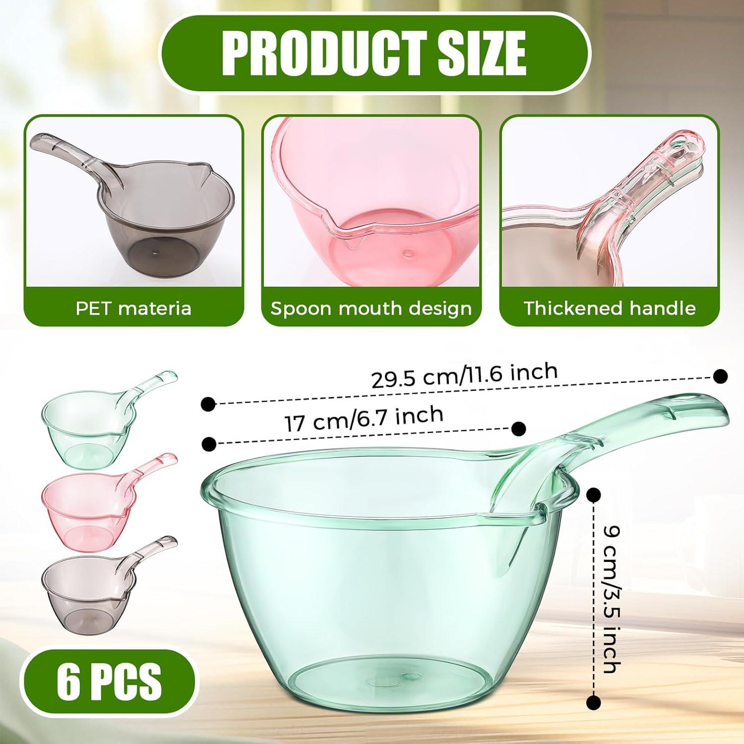 Juego de 6 cucharas de plástico Reallnaive para cocina y baño