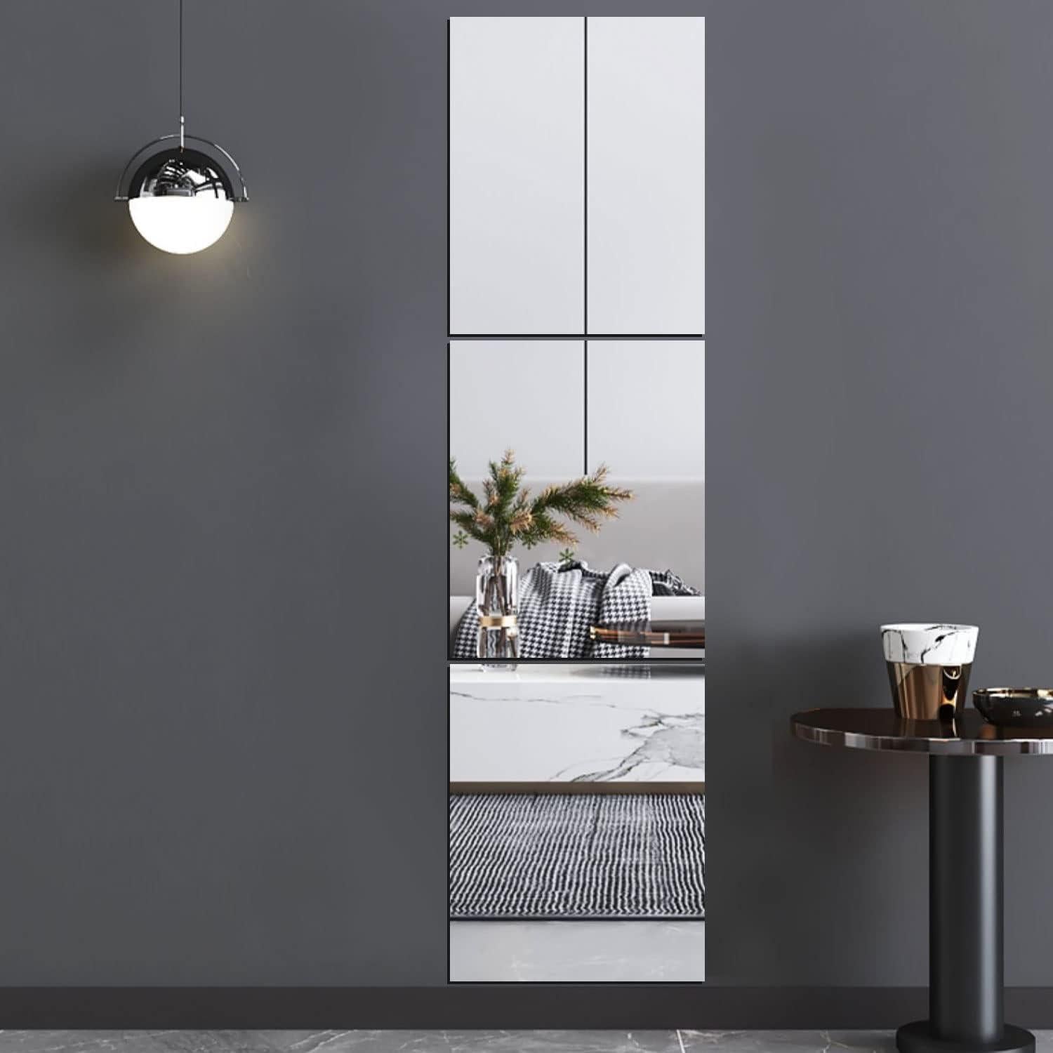 4 Piezas Espejos Acrílicos Autoadhesivos QEEYON 20x30cm