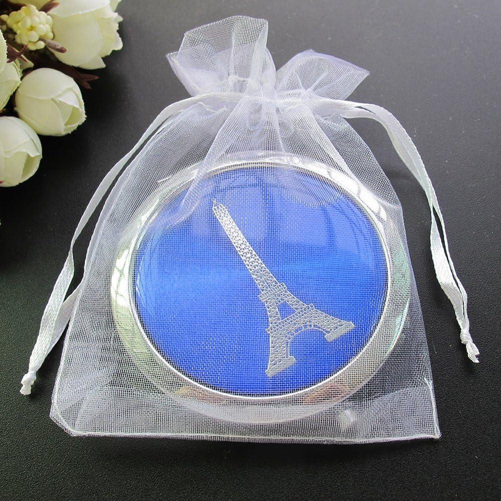 Espejo Compacto Torre Eiffel WE Azul Real 12 PCS para Eventos