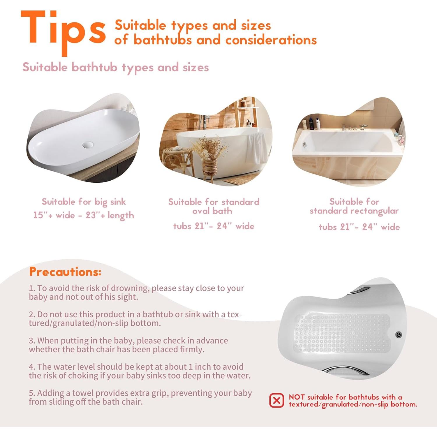 Asiento de Baño para Bebés BabyBond Rosa, 3 Modos, Ventosas