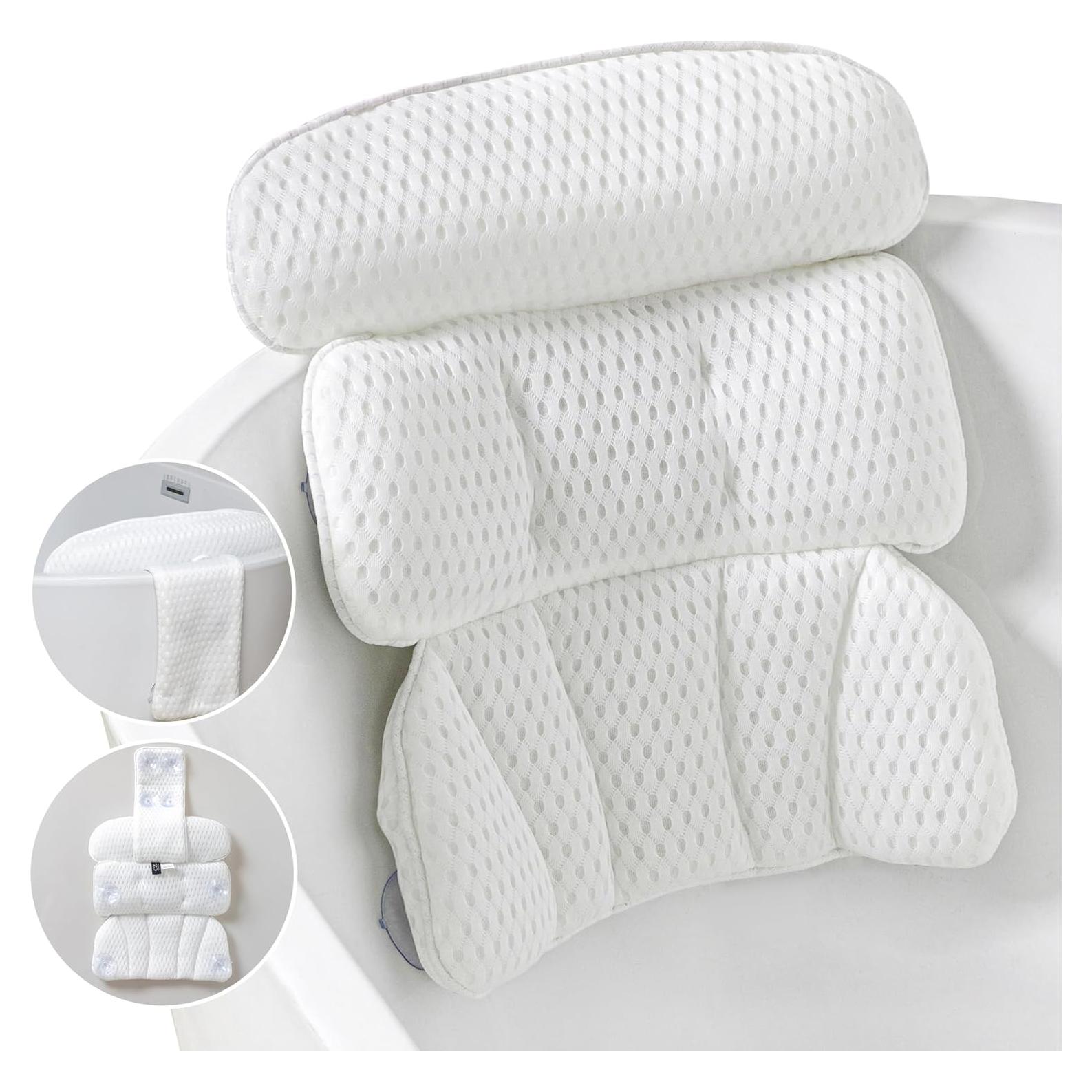 Almohada de Baño CZL de Lujo con Soporte para Cuello y Espalda