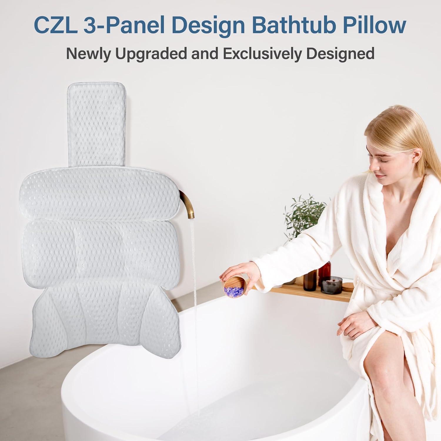 Almohada de Baño CZL de Lujo con Soporte para Cuello y Espalda